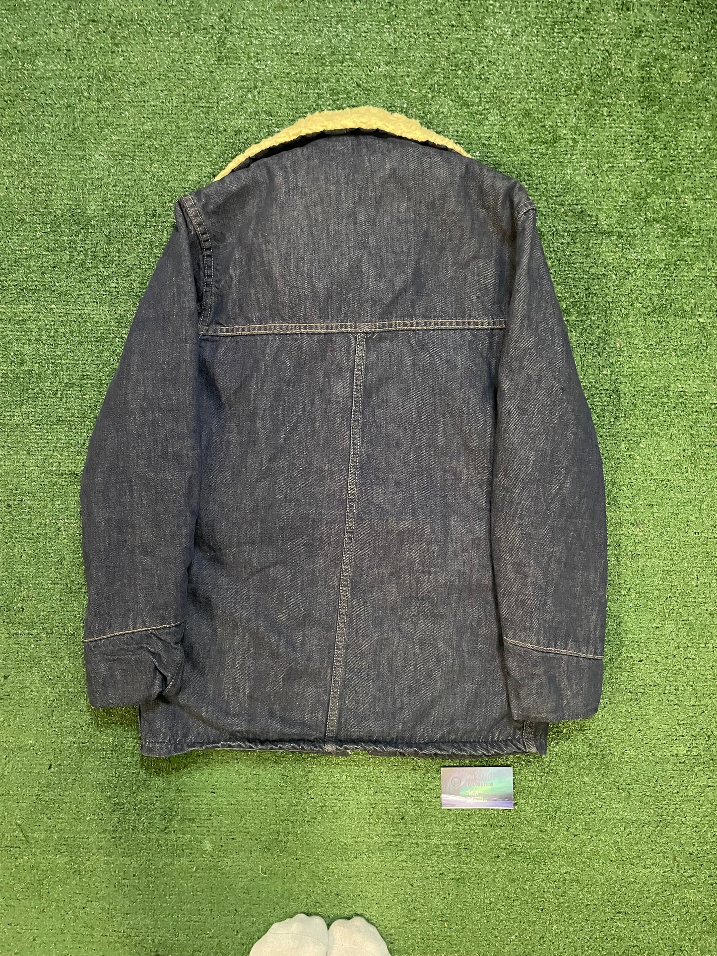 Vintage 1970s Roebucks Sherpa jean chore jacket