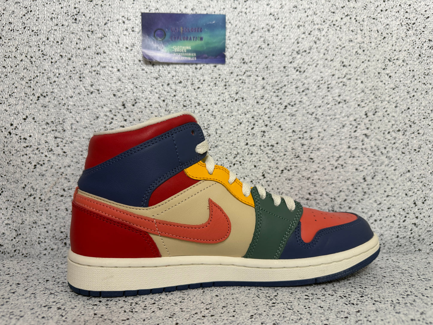 Jordan 1 Mid Multi Color 7 Youth/8.5 Women “Preowned”
