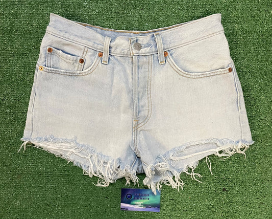 Vintage Levi 501 light wash Jean shorts
