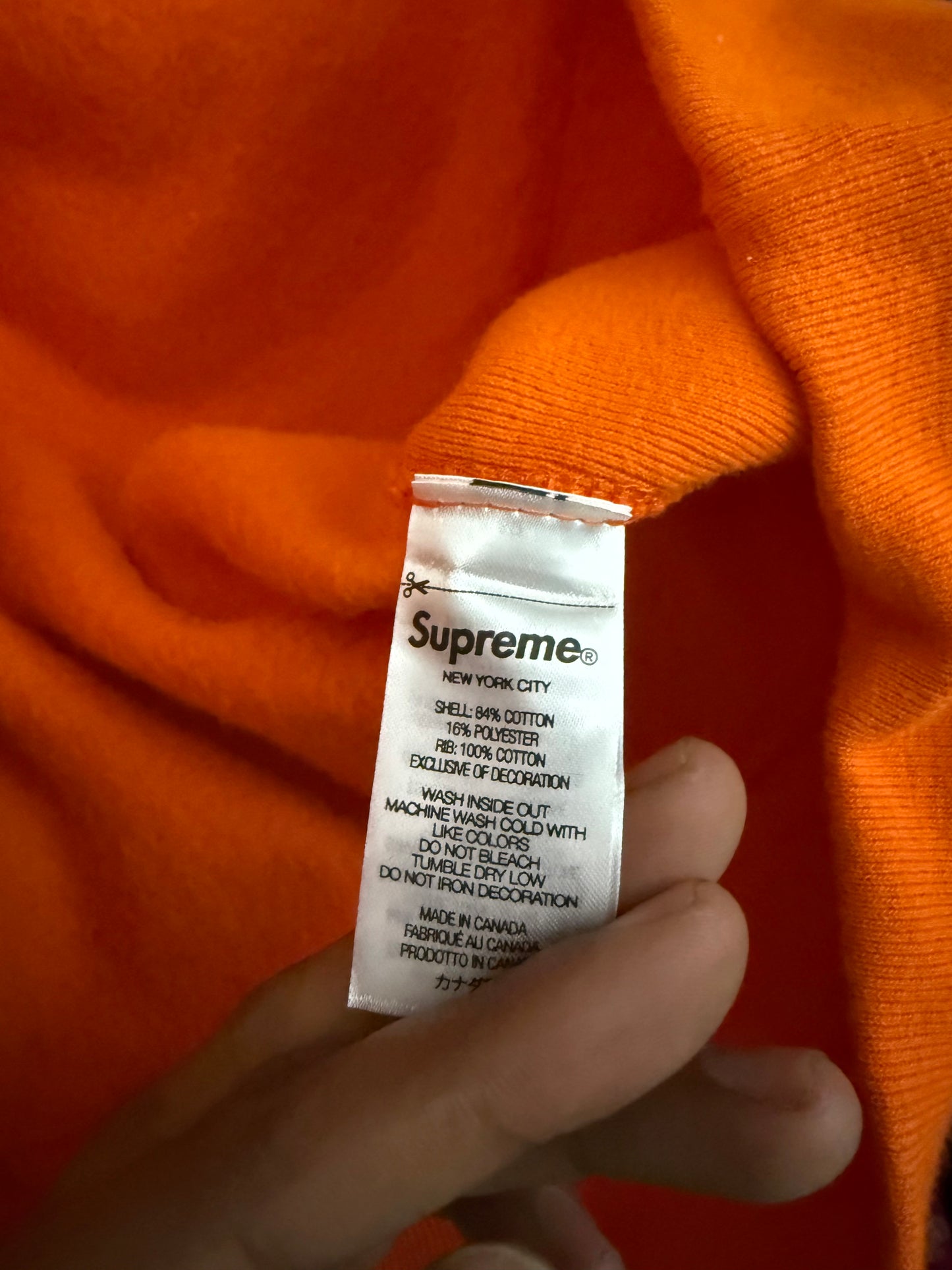 Supreme Box Logo Hooded Sweatshirt Orange