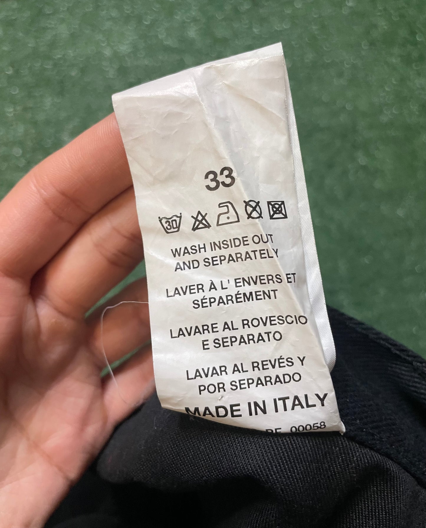 Raf Simons black jeans SS20