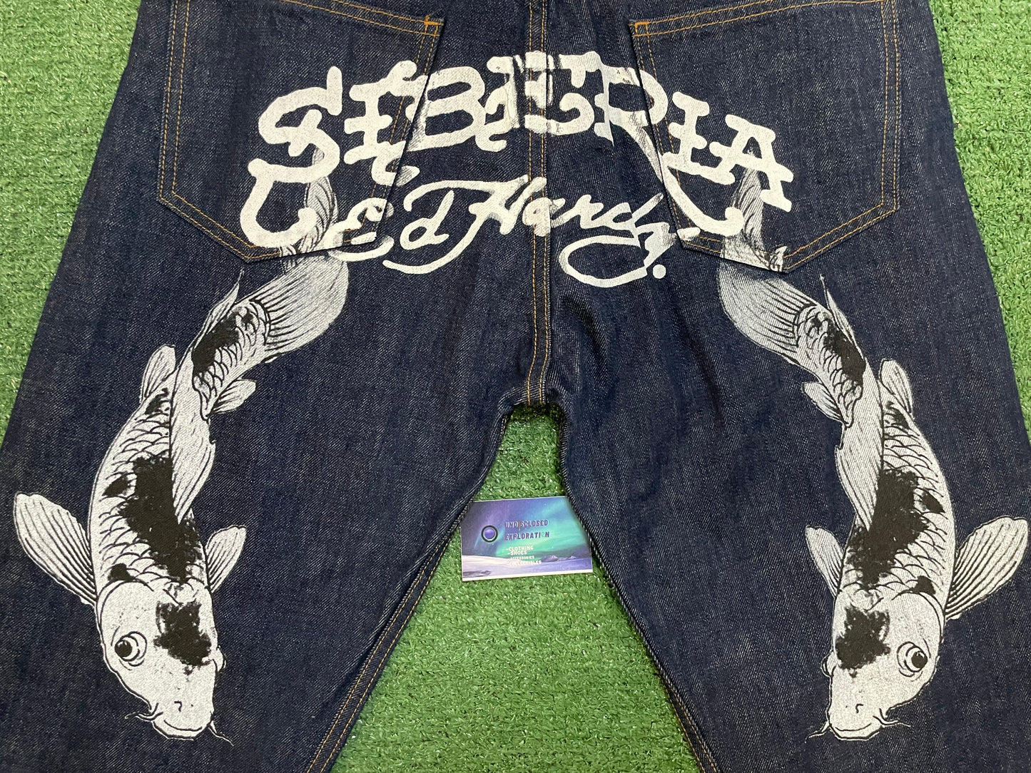 Ed Hardy X Siberia hills koi fish jeans