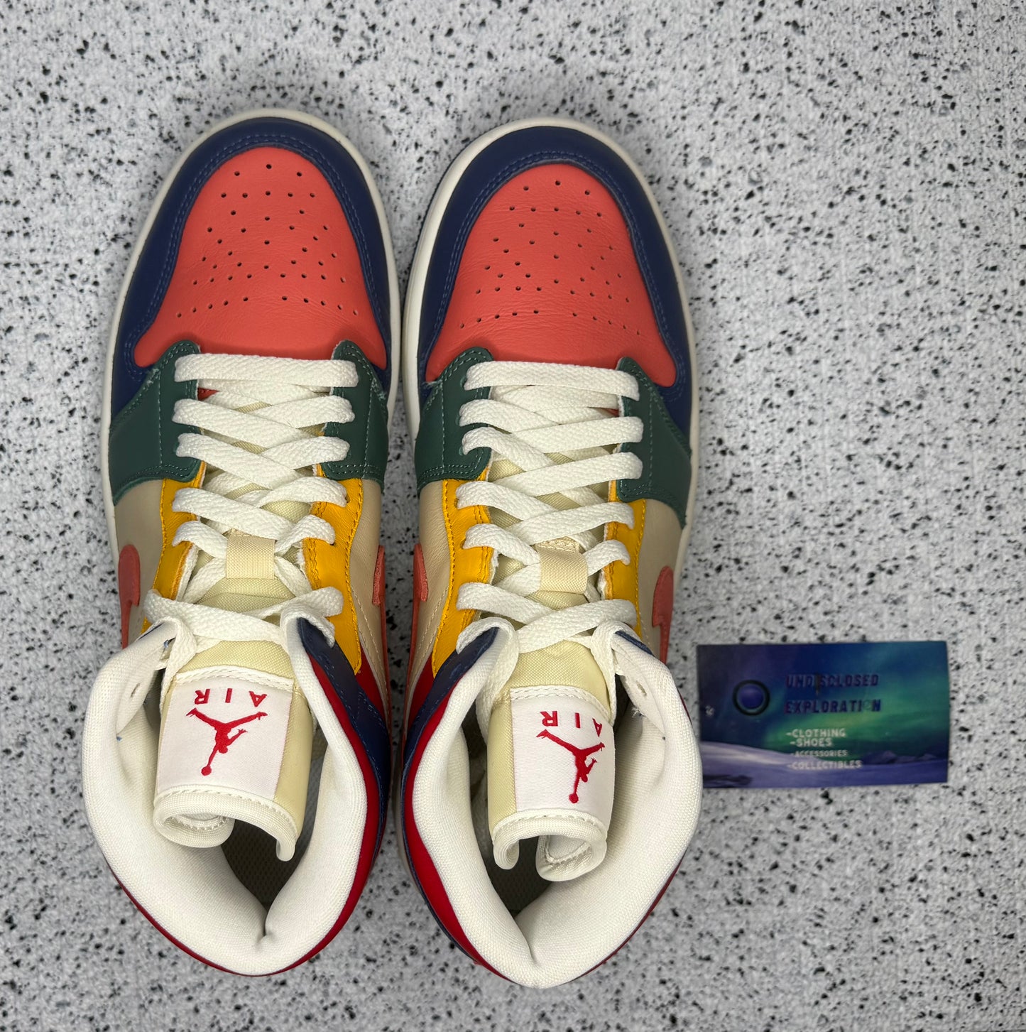 Jordan 1 Mid Multi Color 7 Youth/8.5 Women “Preowned”