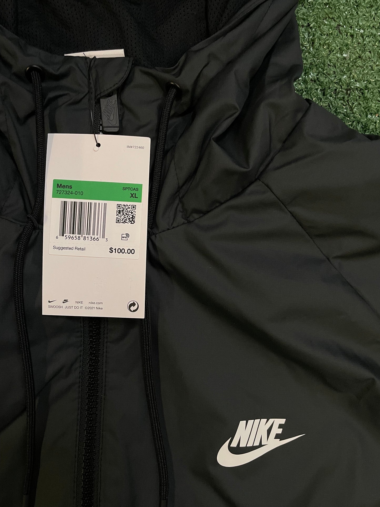 Nike Windrunner black mesh jacket