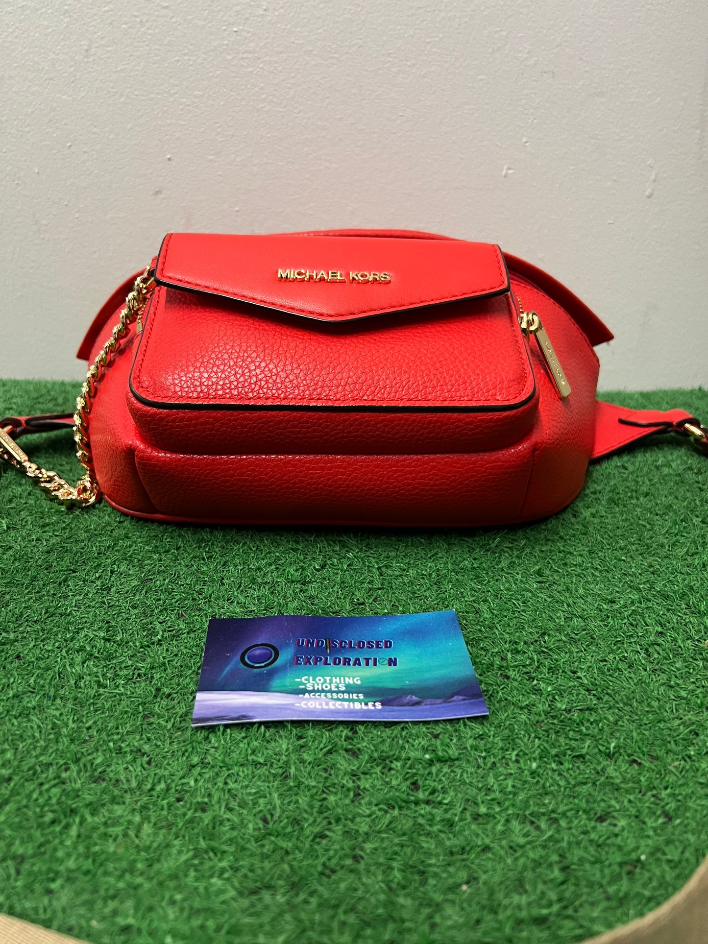Michael Kors Maisie Waist Fanny Pack Crossbody Waist Pack Sling Bag Red