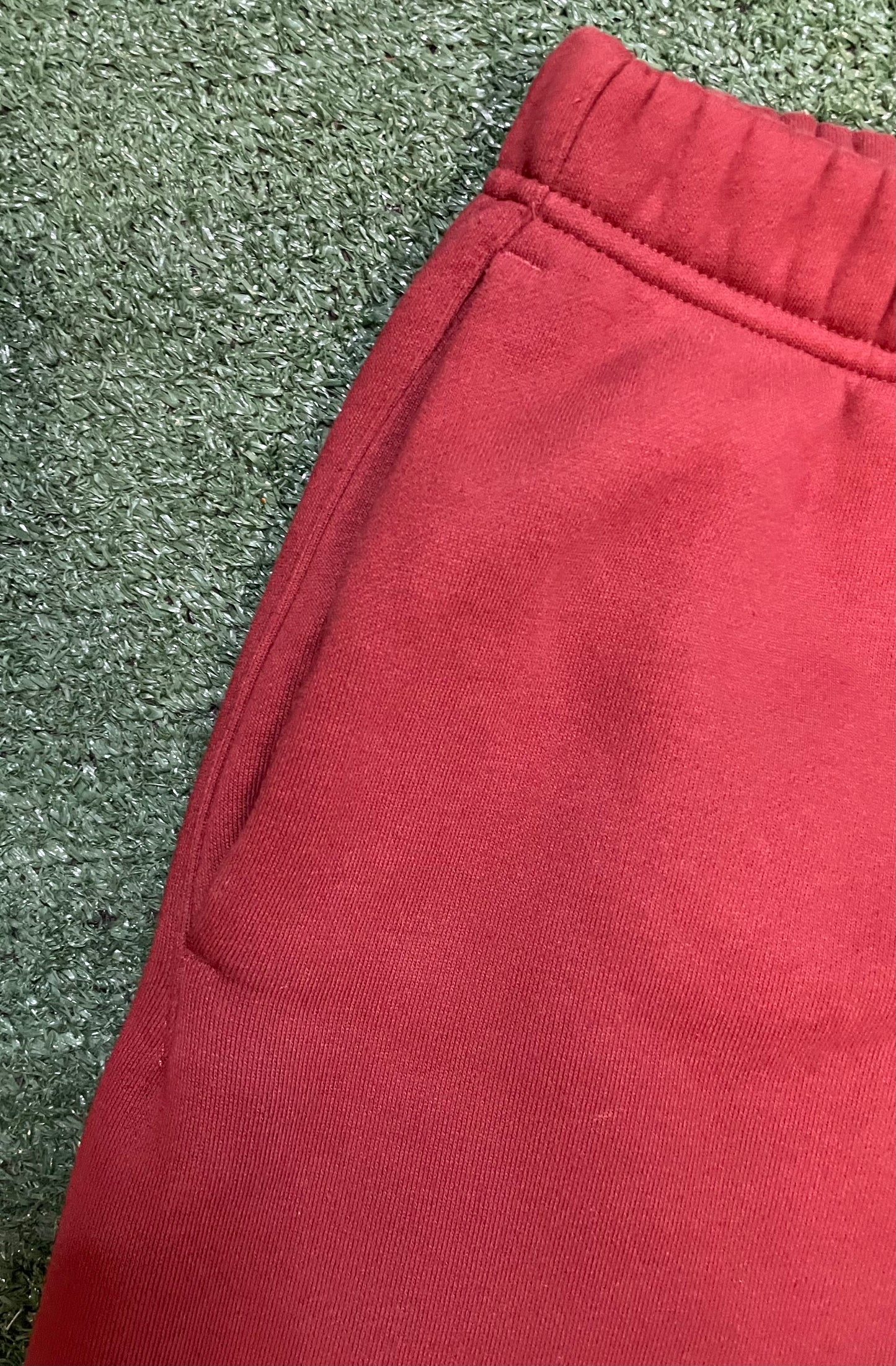 Fear of God ESSENTIALS Crimson University Fleece Relaxed Sweatpants