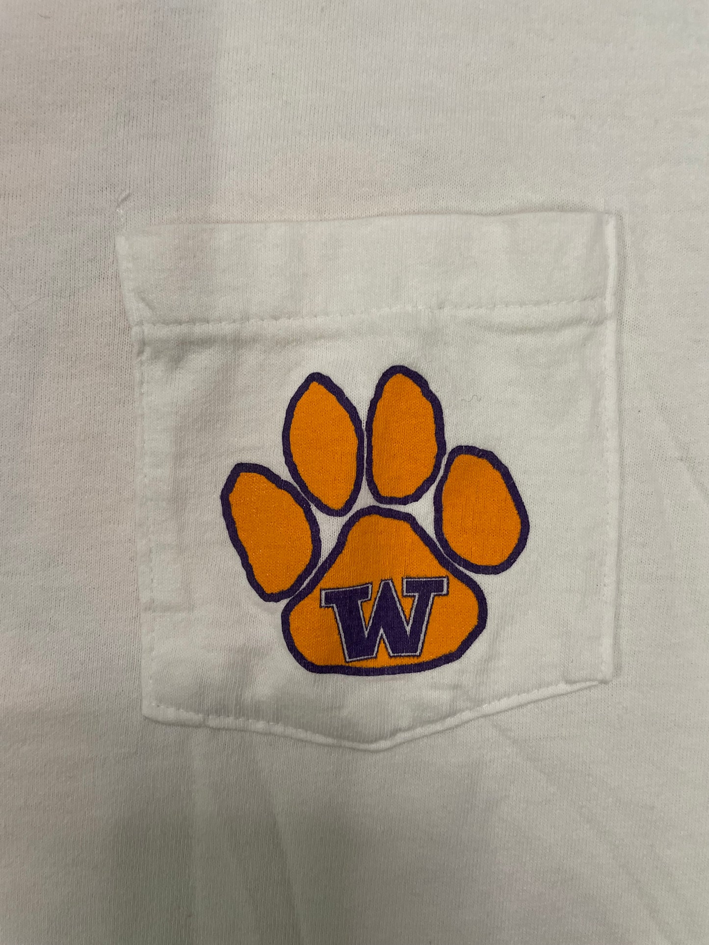 Vintage 1990s UW University of Washington huskies Pawprint tee