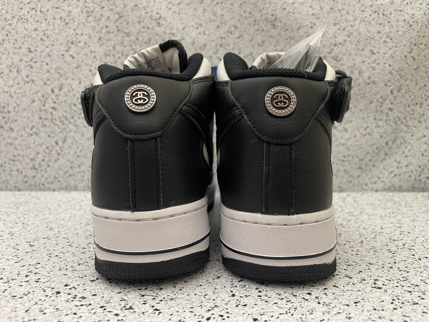 Nike Stussy Air Force 1 Mid Light Bone Black