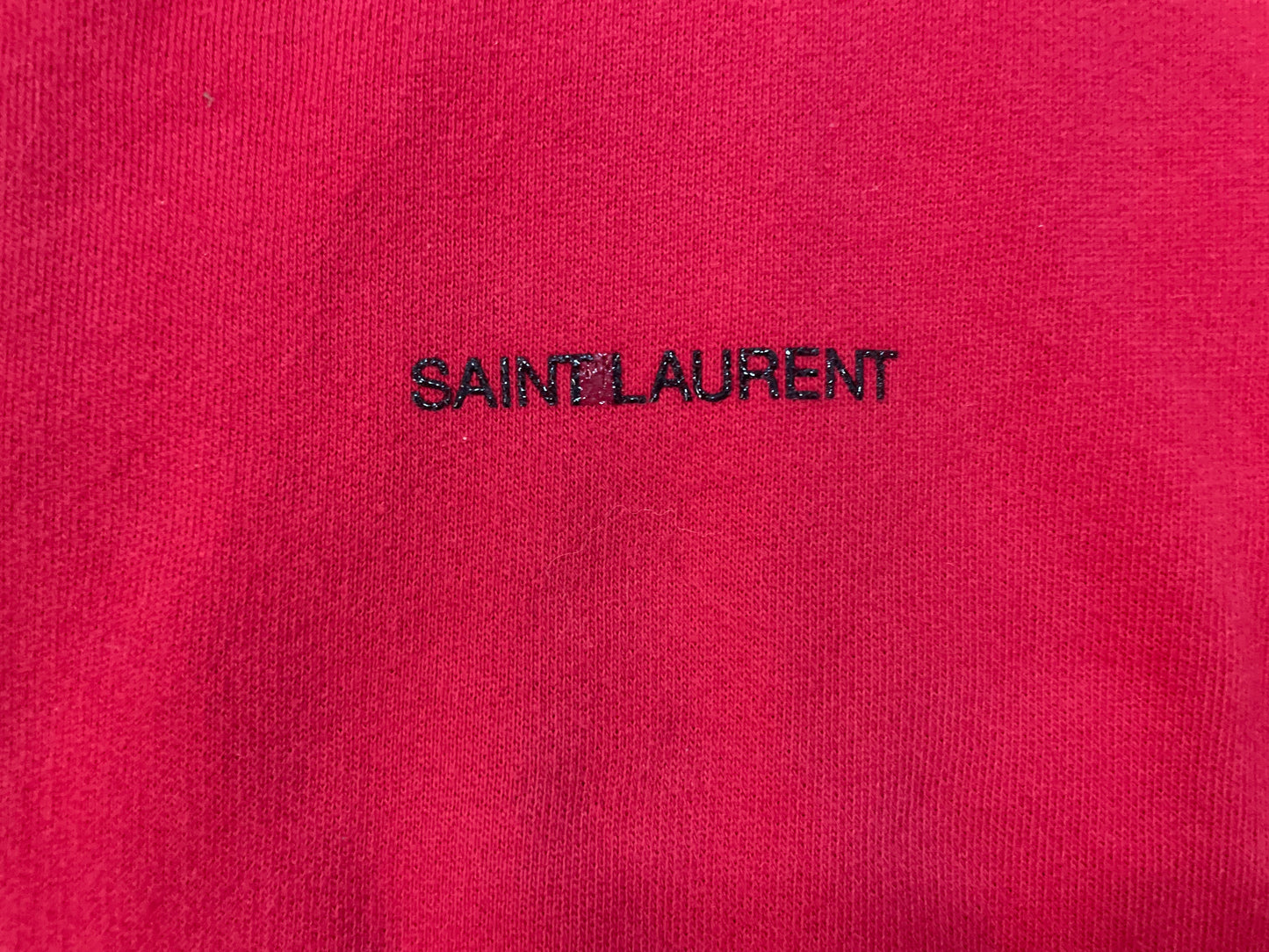 Saint Laurent logo red hoodie