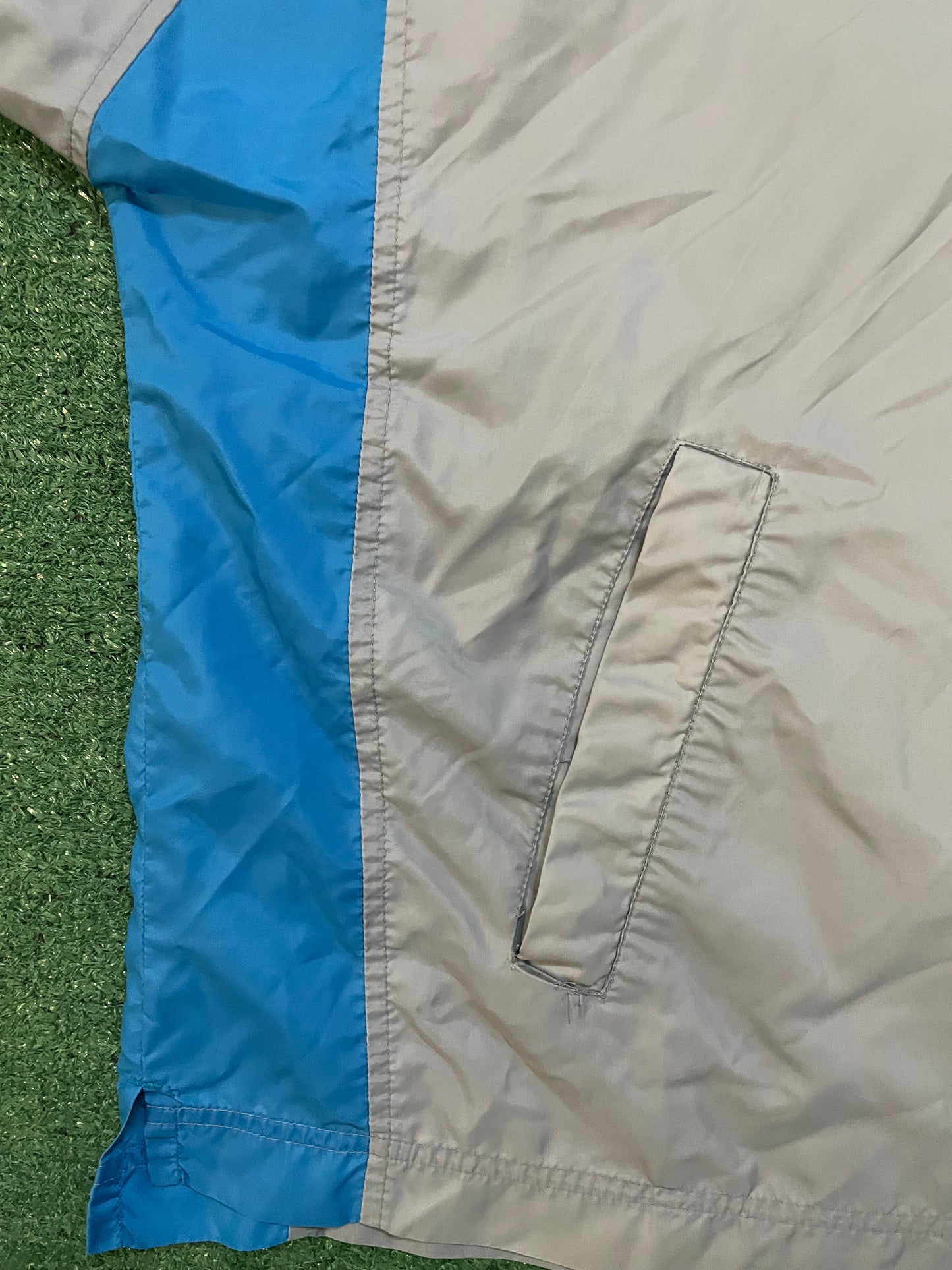 Vintage 1990s Nike short sleeve windbreaker blue and grey