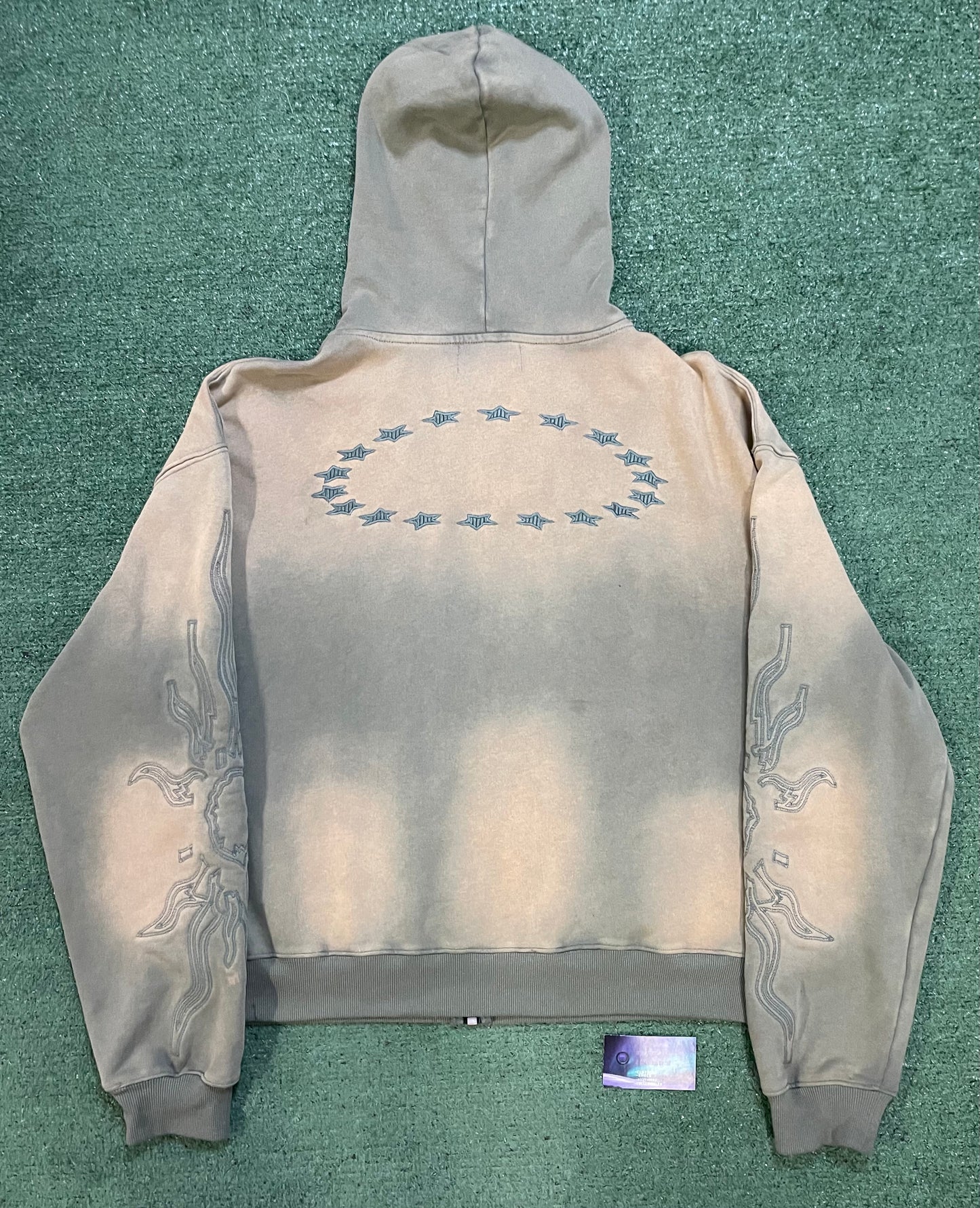 Vale green zip up hoodie