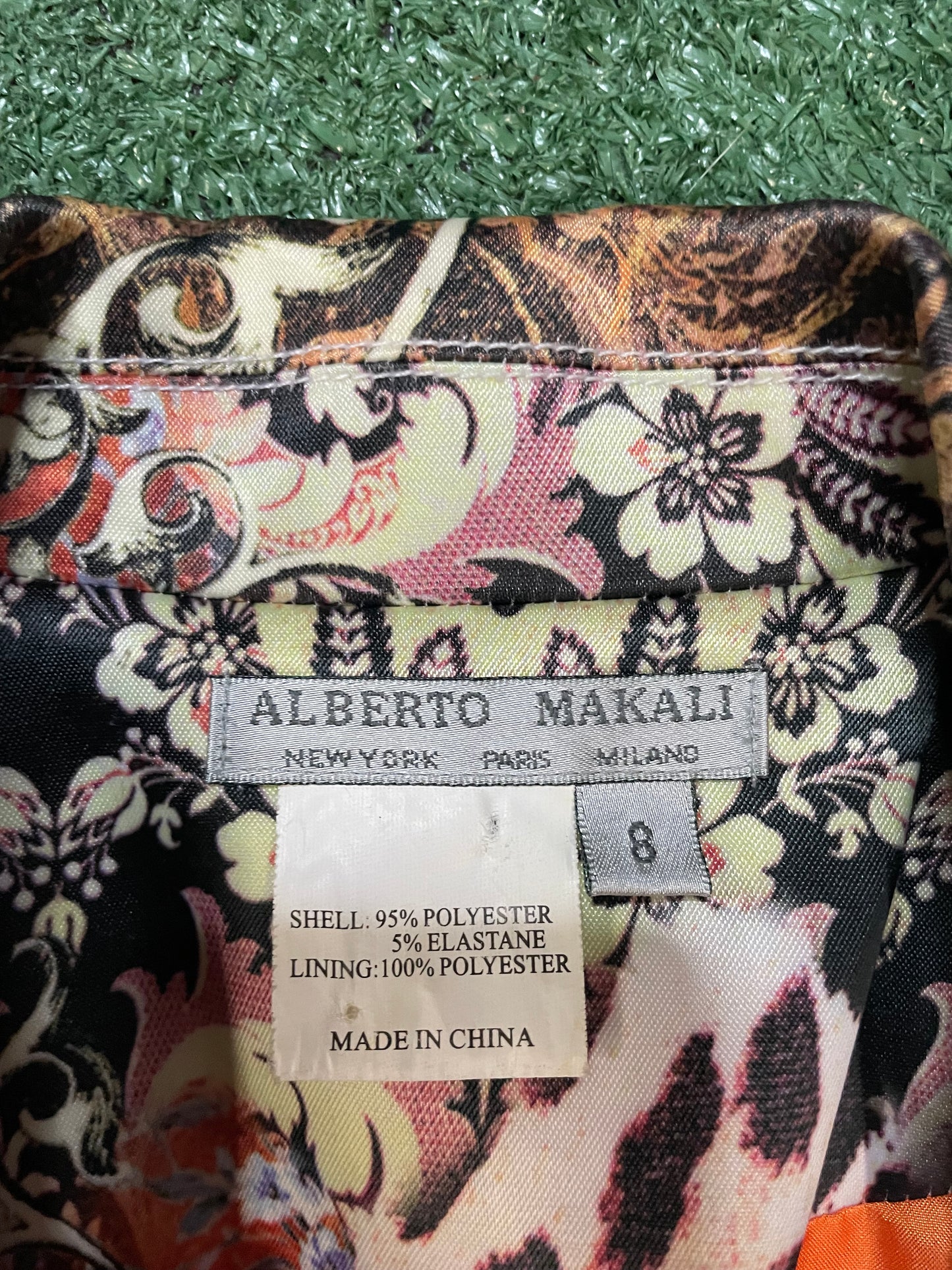 Alberto Makali mixed animal print and floral blazer