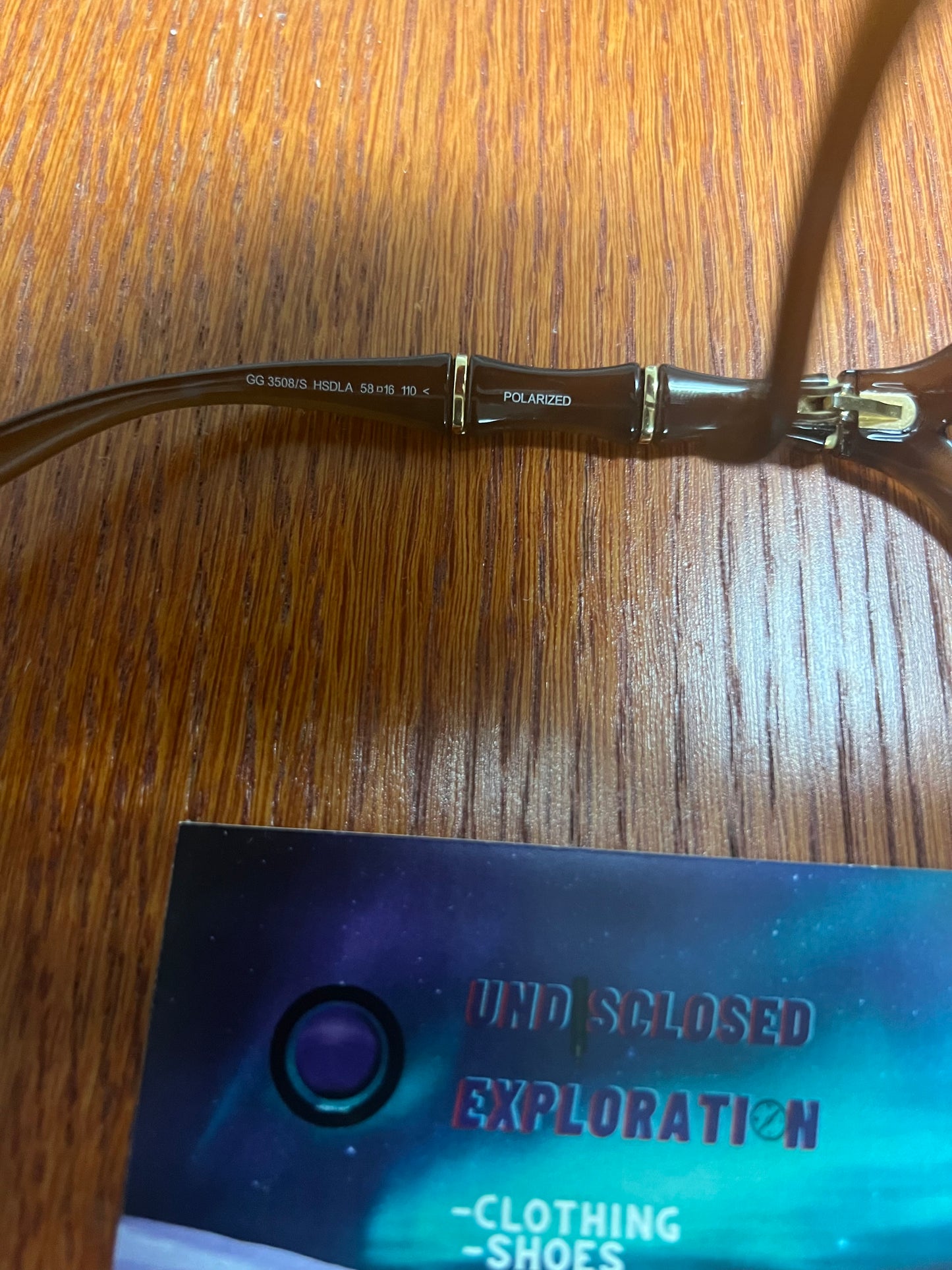 Gucci bamboo brown and gold sunglasses