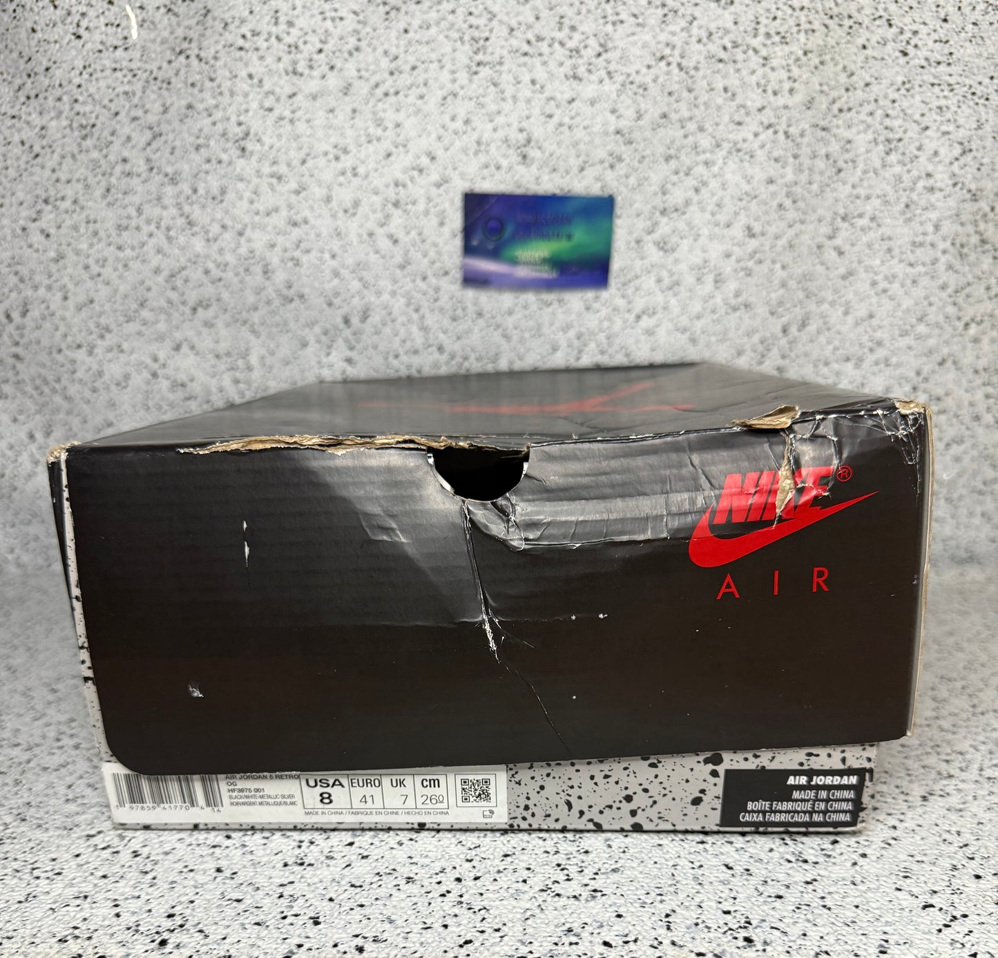 Jordan 5 Black Metallic Reimagined 8 Men/9.5 Women “Preowned”