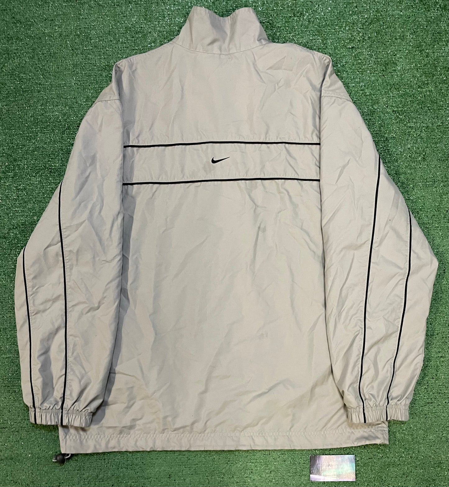Vintage 2000s Nike silver windbreaker jacket