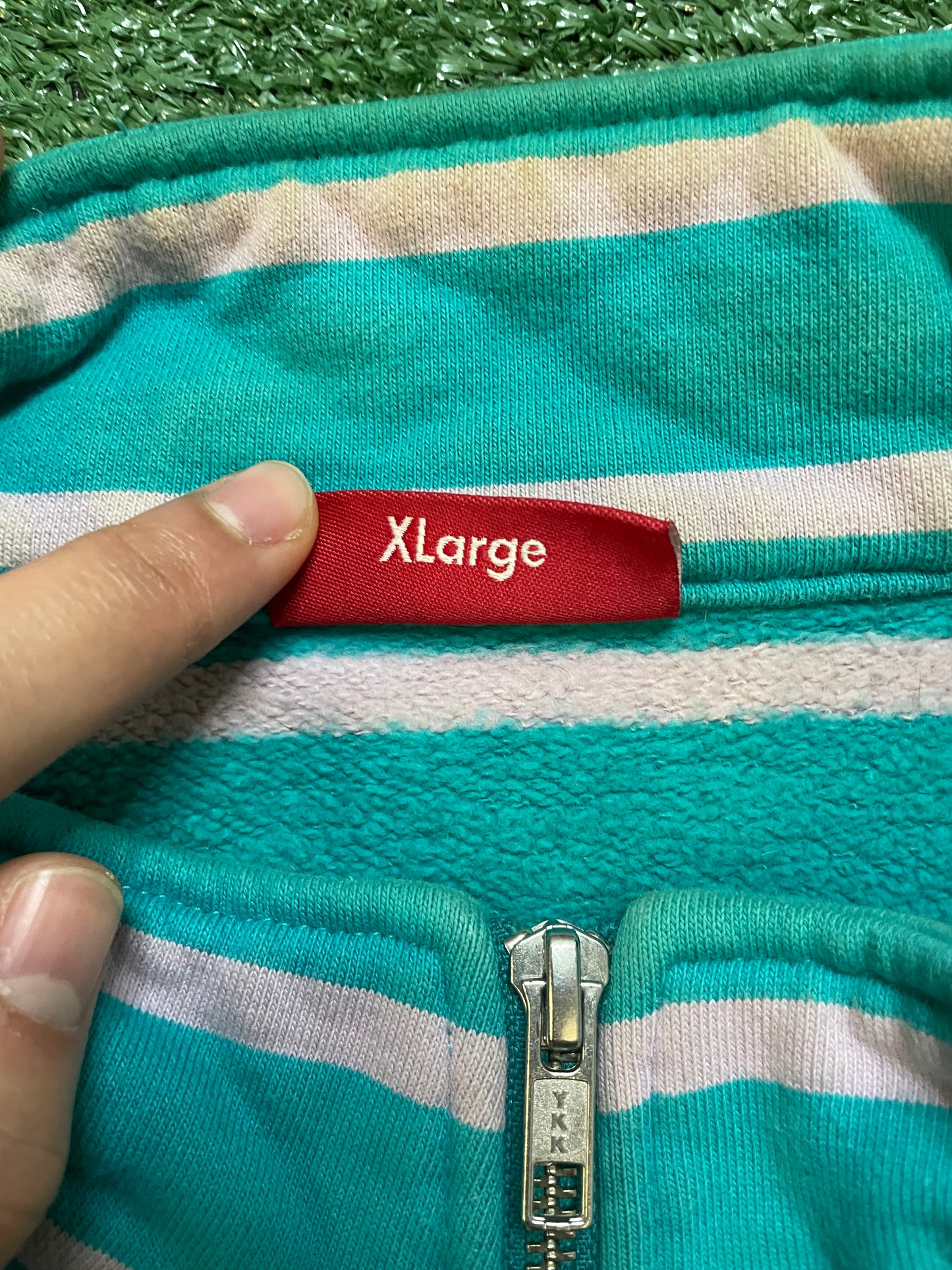 Supreme stripped half zip