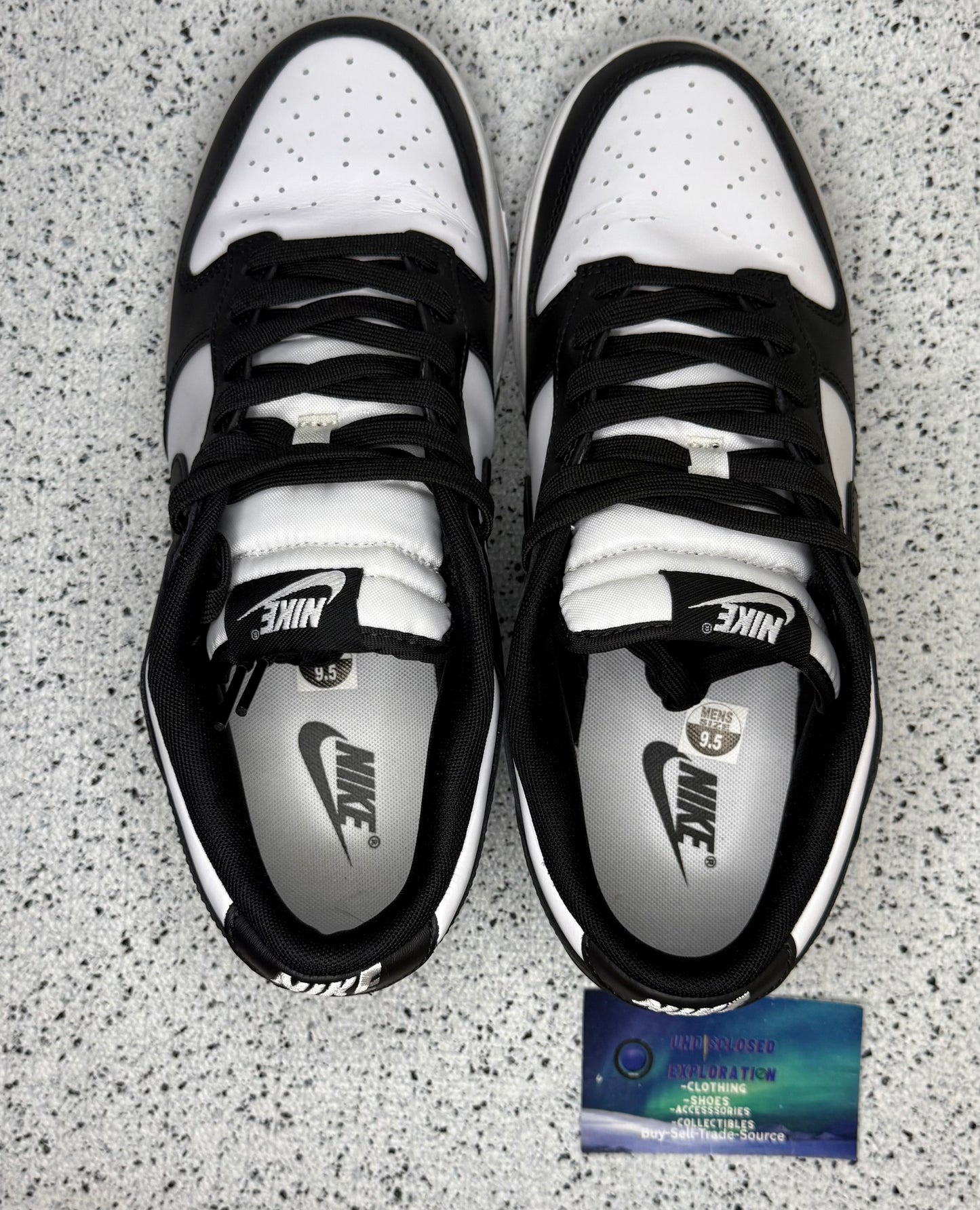 Nike Dunk Low Panda Black White 9.5 Men/11Women “Preowned”