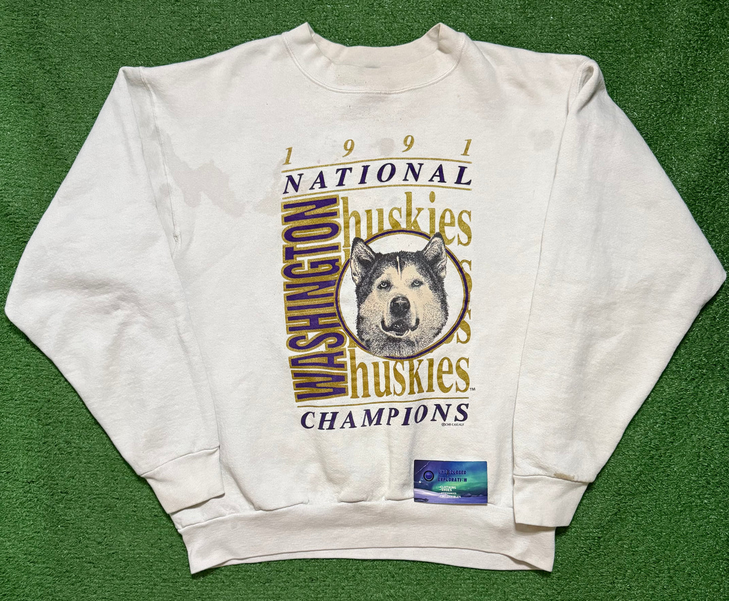 Vintage UW Huskies 1991 Champs Crewneck