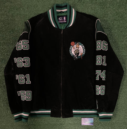 Vintage 2000s Boston Celtics suede jacket