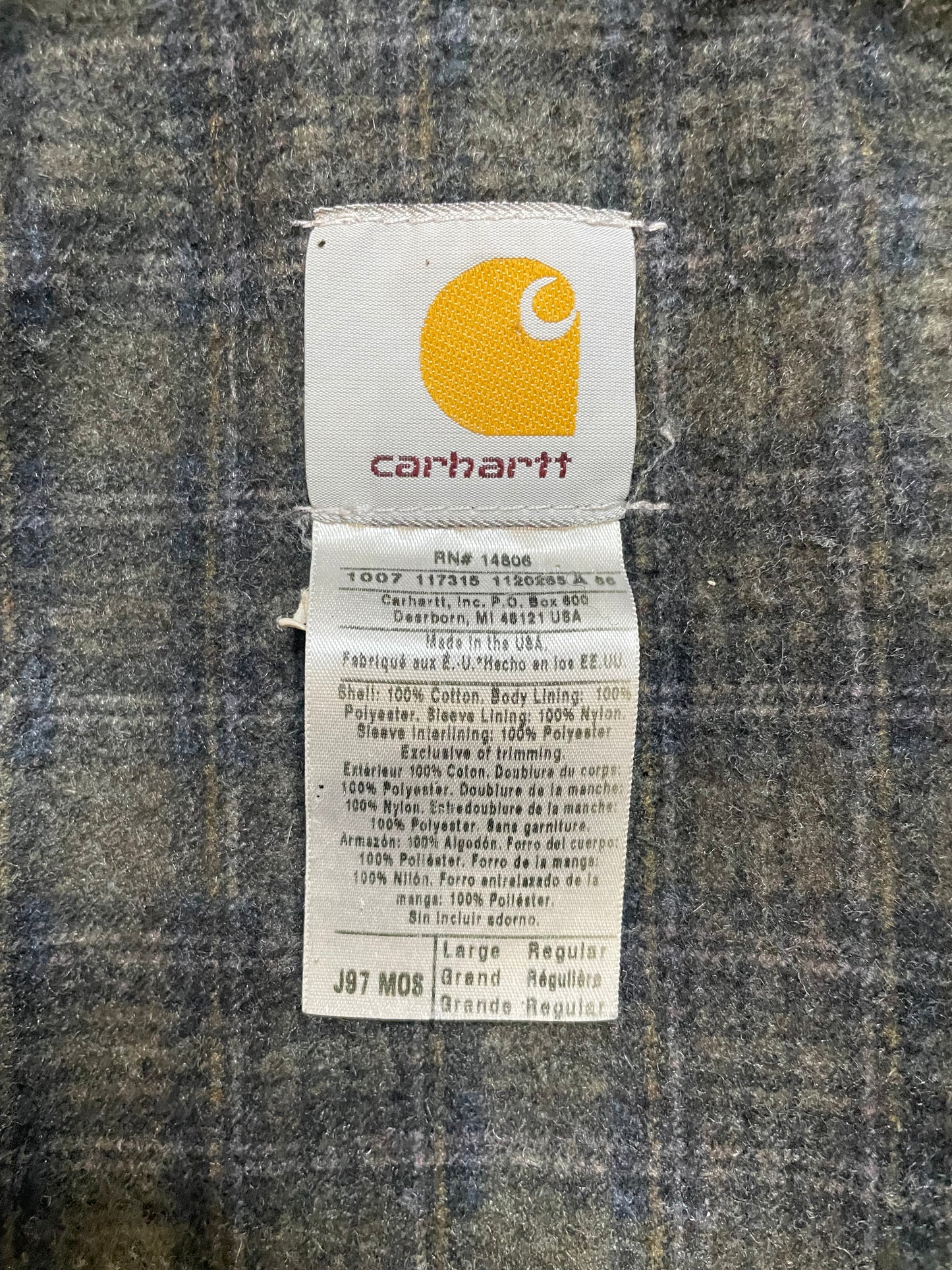 Vintage Carhartt moss green Detroit jacket vest