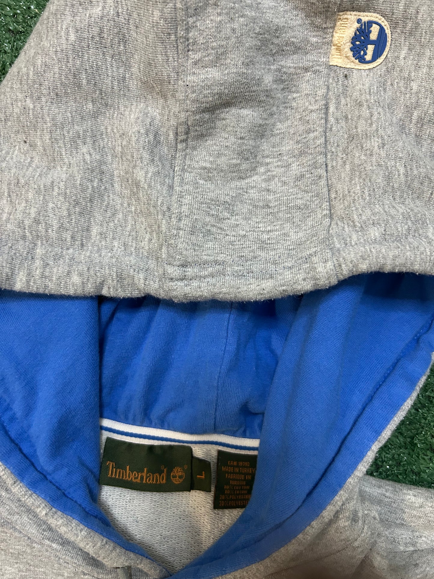 Timberland grey and blue hoodie
