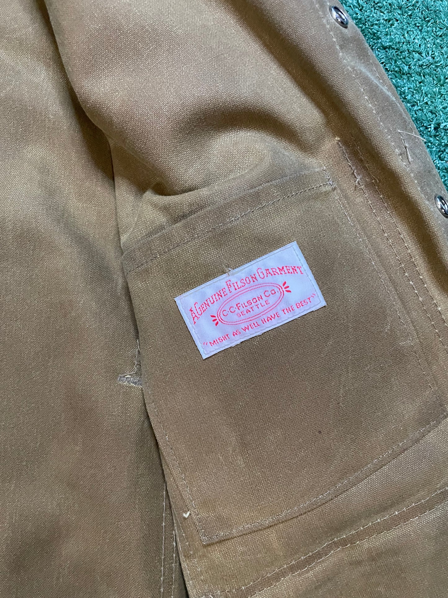 Vintage Filson tin cloth cruiser jacket