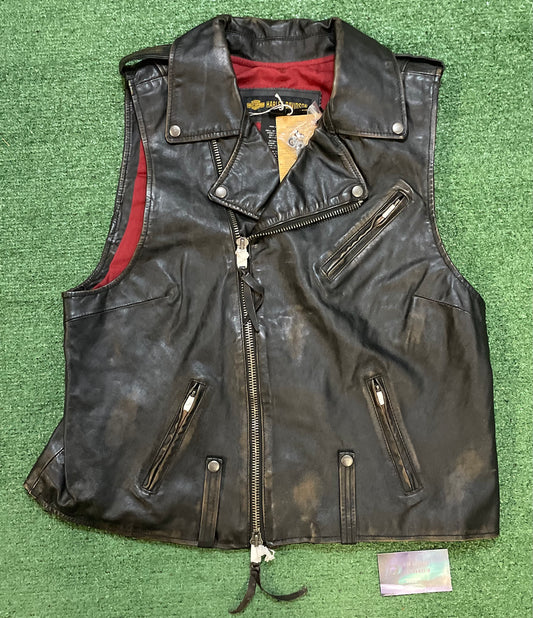 Vintage leather Harley Davidson swingarm vest