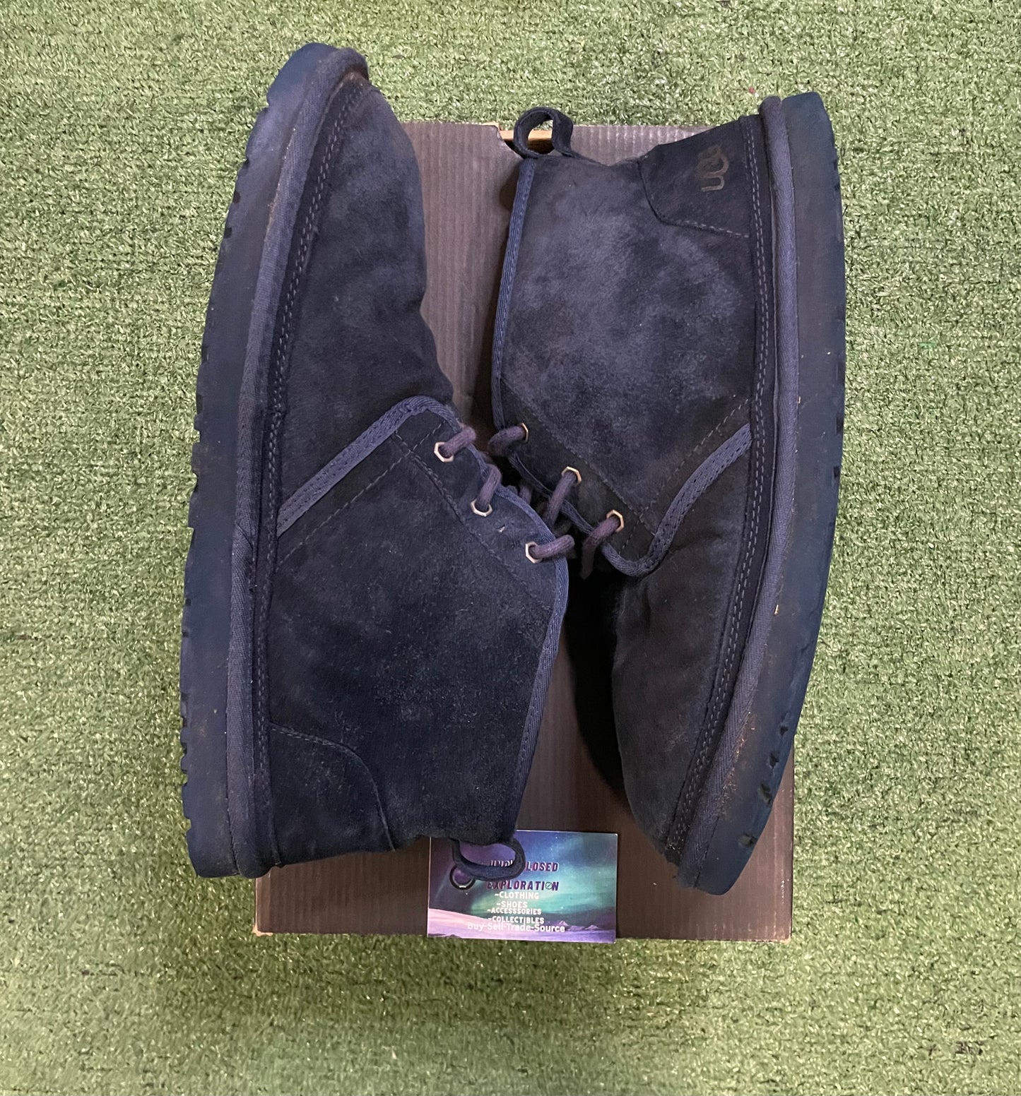 Ugg neumel navy boots Size 14men/15.5women