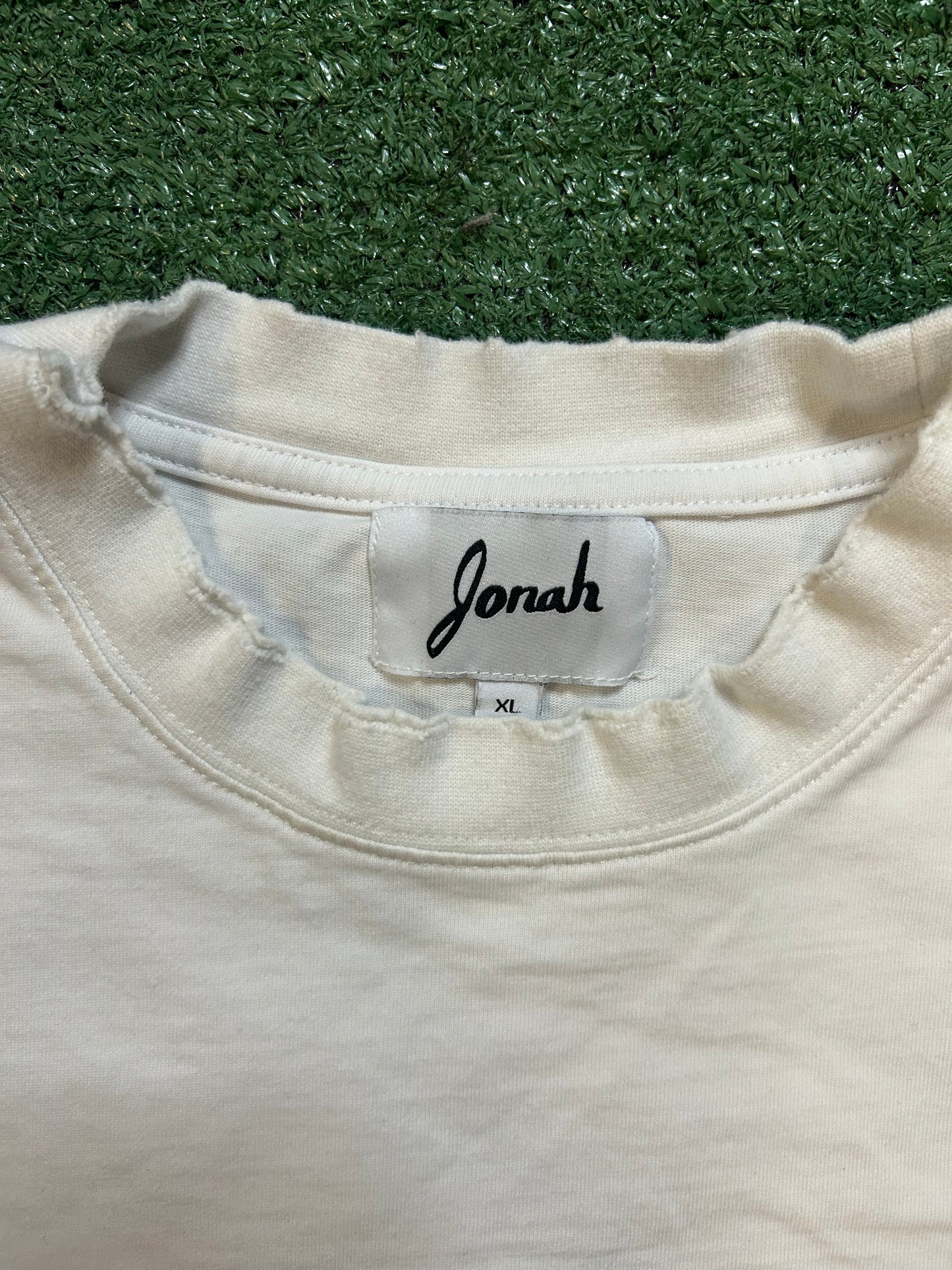 Jonah athletics stay the course white and green tee