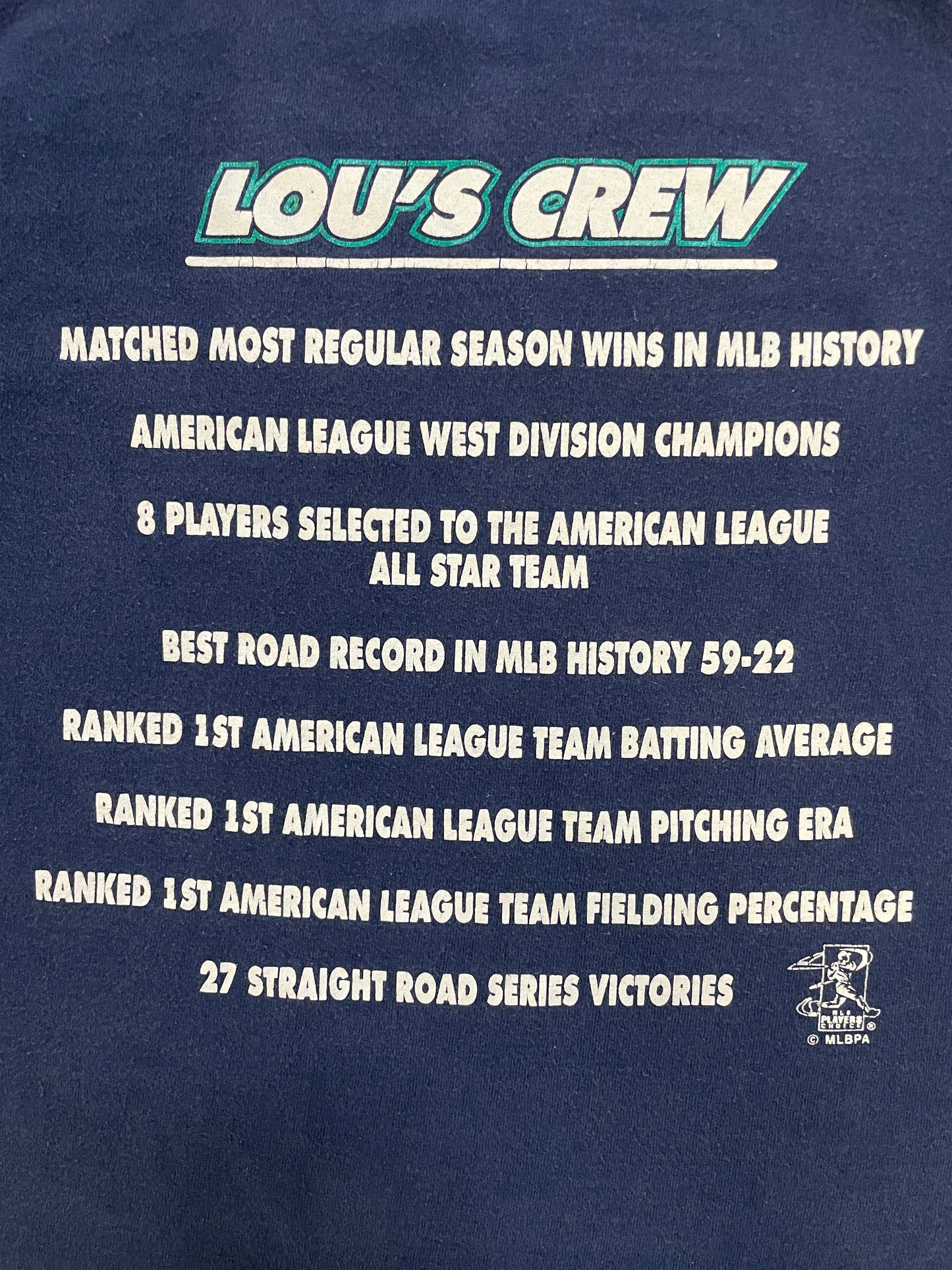 Vintage 2000s Seattle Mariners A season for the record books tee