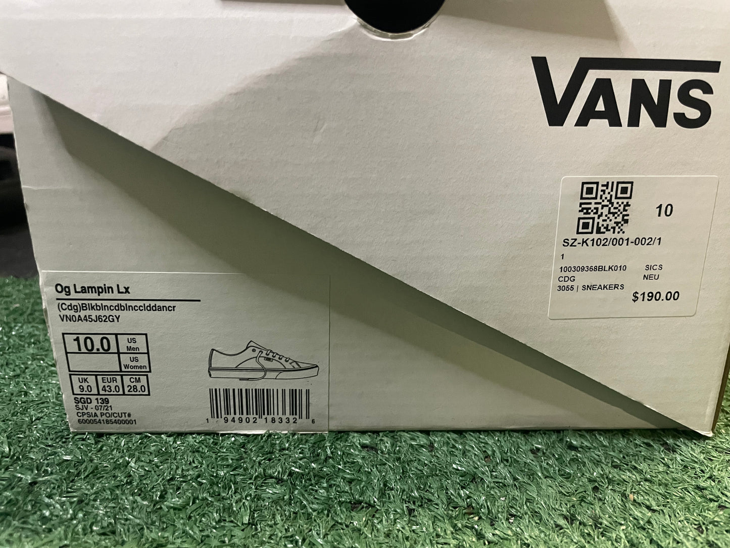 Vans X Comme Des garçon size 10men/11.5women