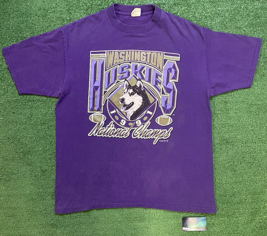 Vintage 1991 UW Washington Huskies university of Washington huskies tee
