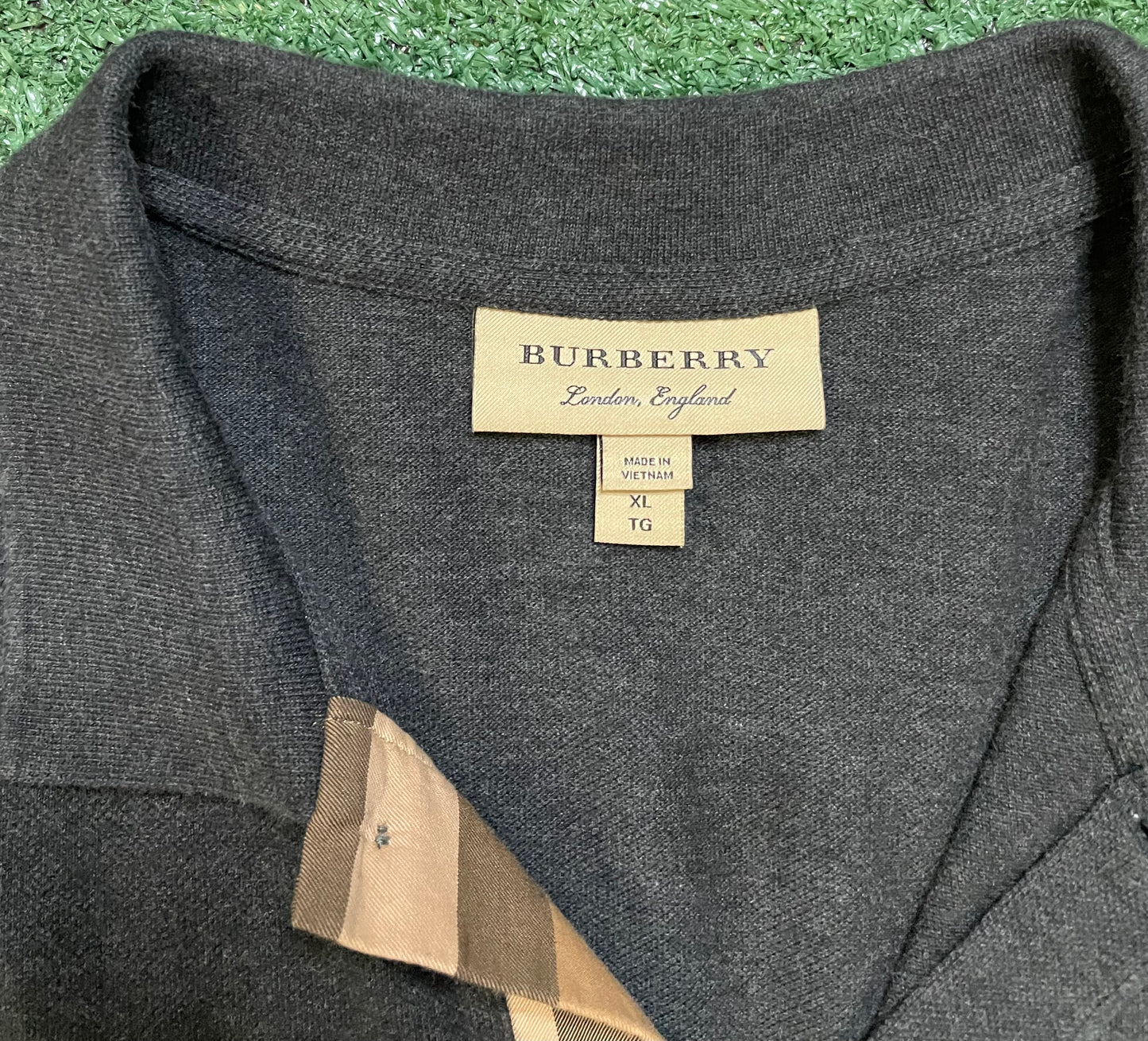 Burberry grey polo