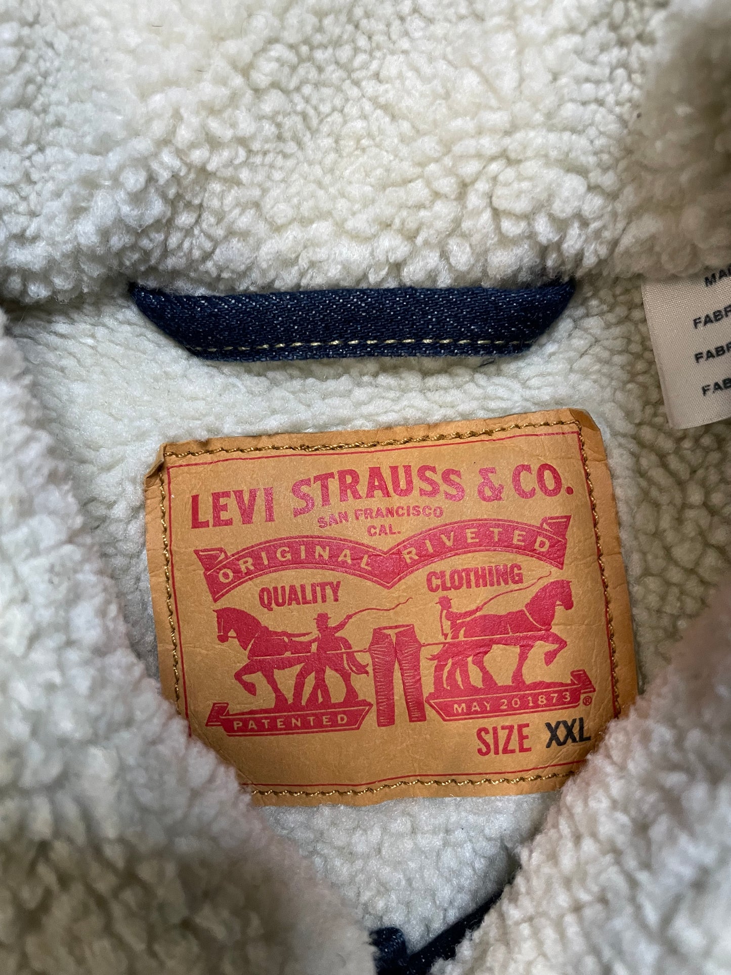 Levi dark wash Sherpa jean jacket