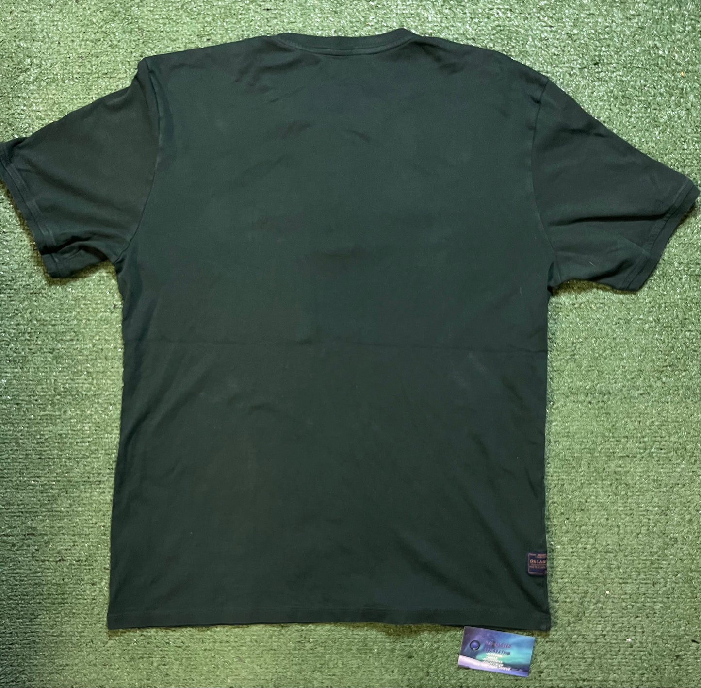 Delascar green short sleeve Henley shirt