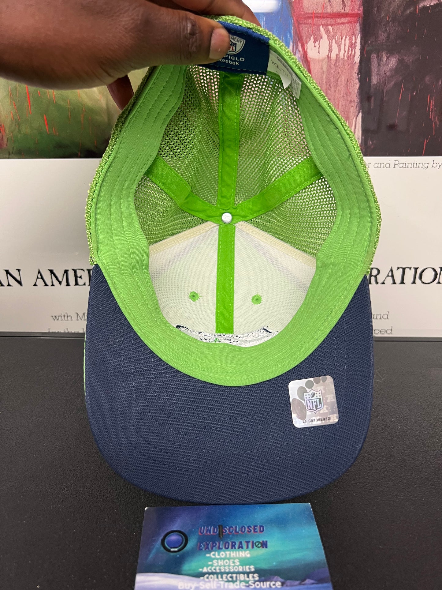 Seattle Seahawks green Reebok mesh hat