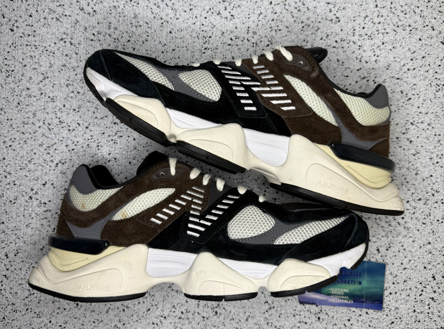 New Balance 9060 Brown Black 9.5 Men/11 Women “Preowned”