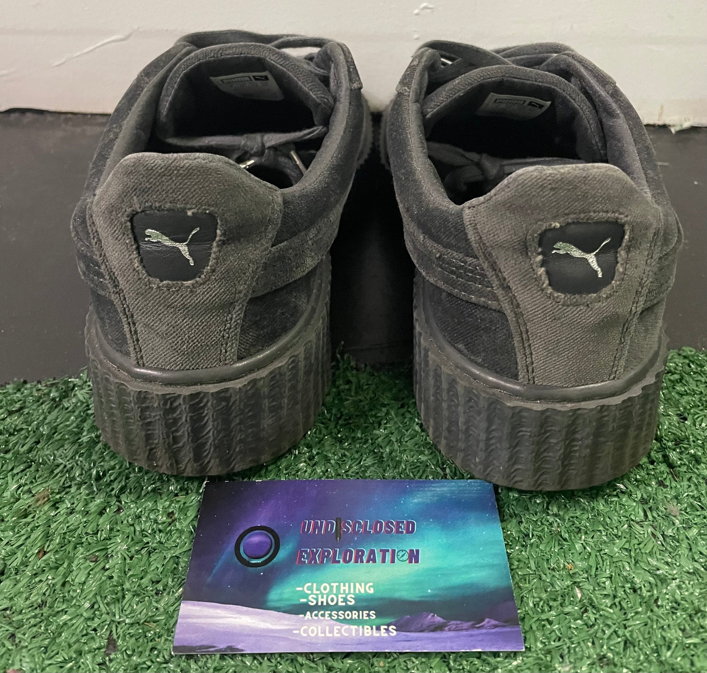 Puma X fenty glacier grey velvet creeper sneakers size 9men/10.5women