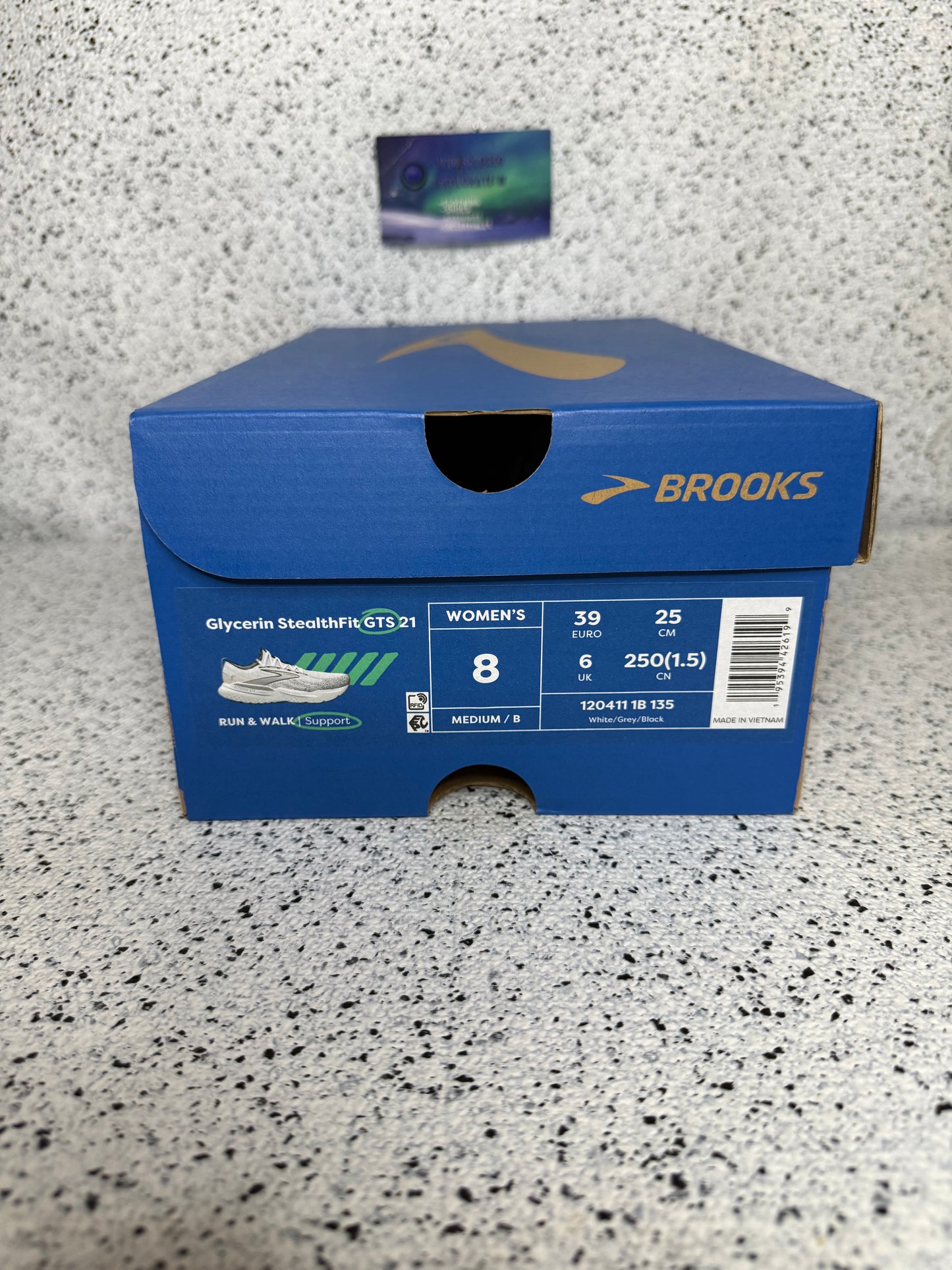 Brooks Glycerin Stealthfit GTS 21 White Grey Black