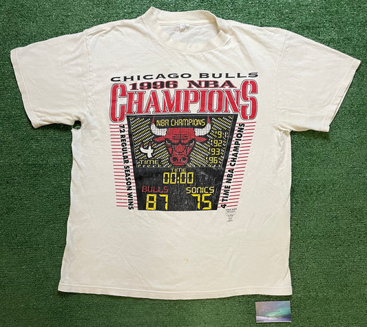 Vintage 1996 Chicago bulls NBA Championships tee