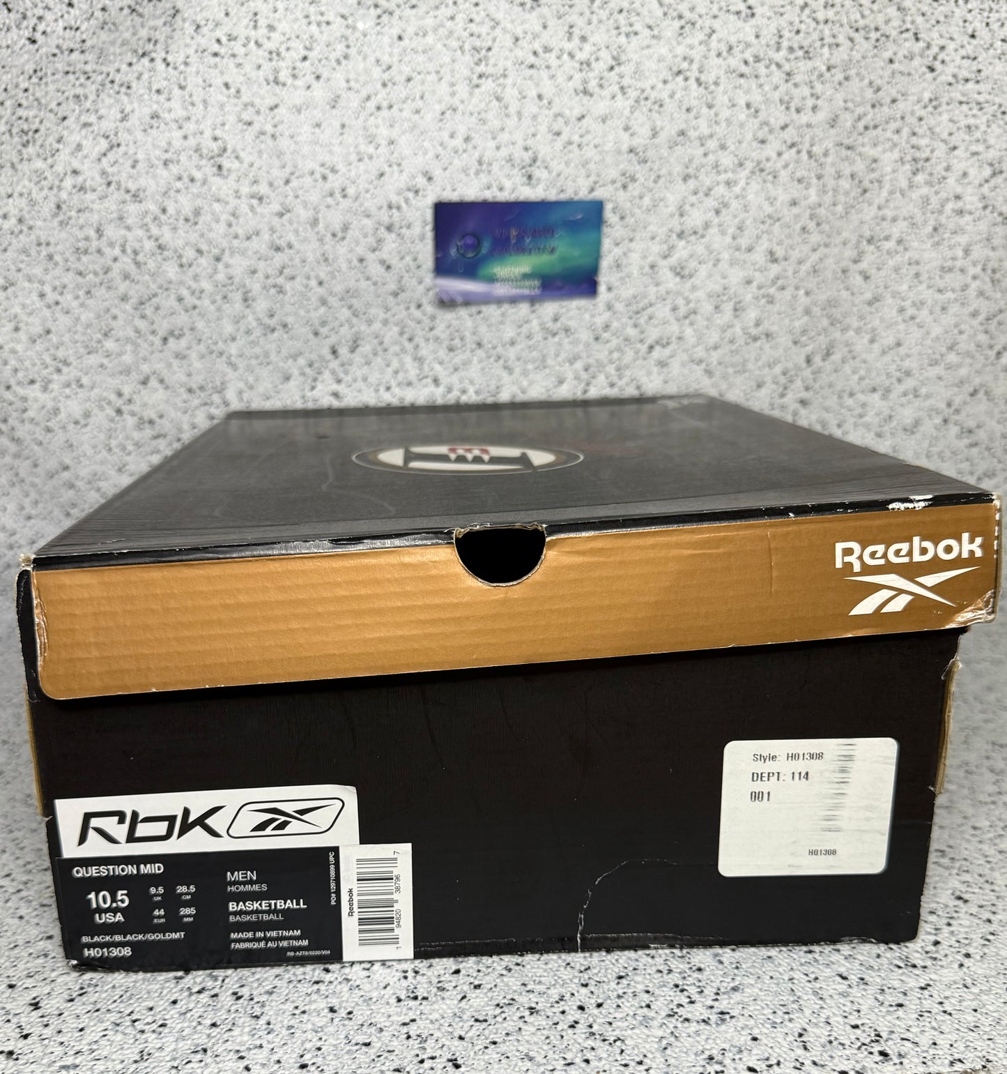 Reebok AI Question Mid Lux Black Gold