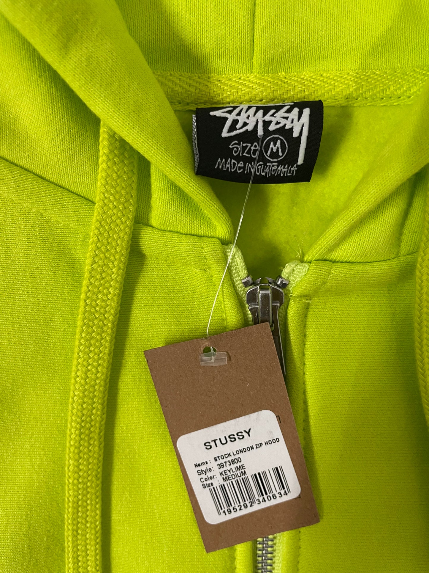 Stussy keylime London zipup hoodie