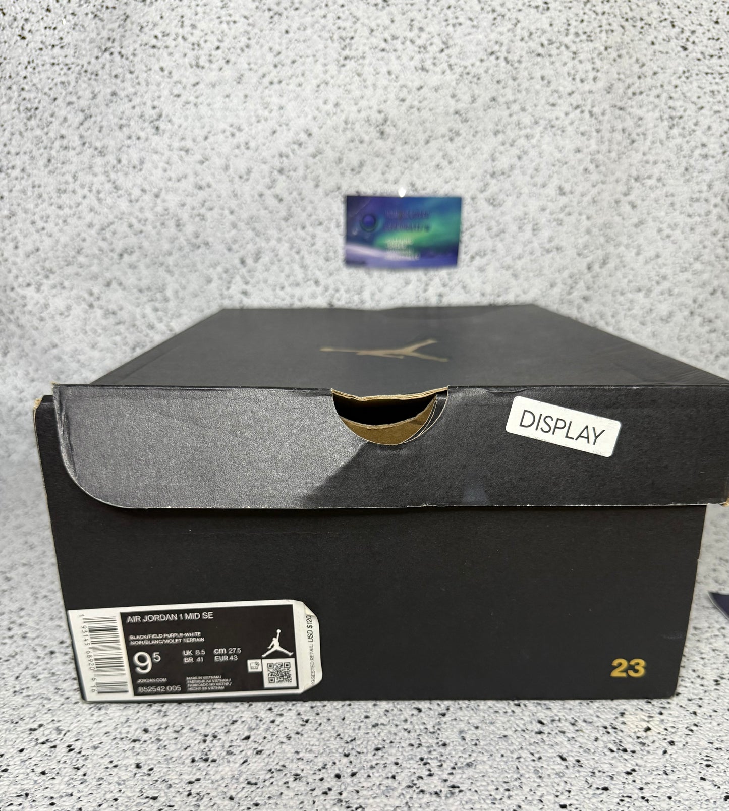 Jordan 1 Mid Lakers Top 3 9.5 Men/11 Women “Preowned”