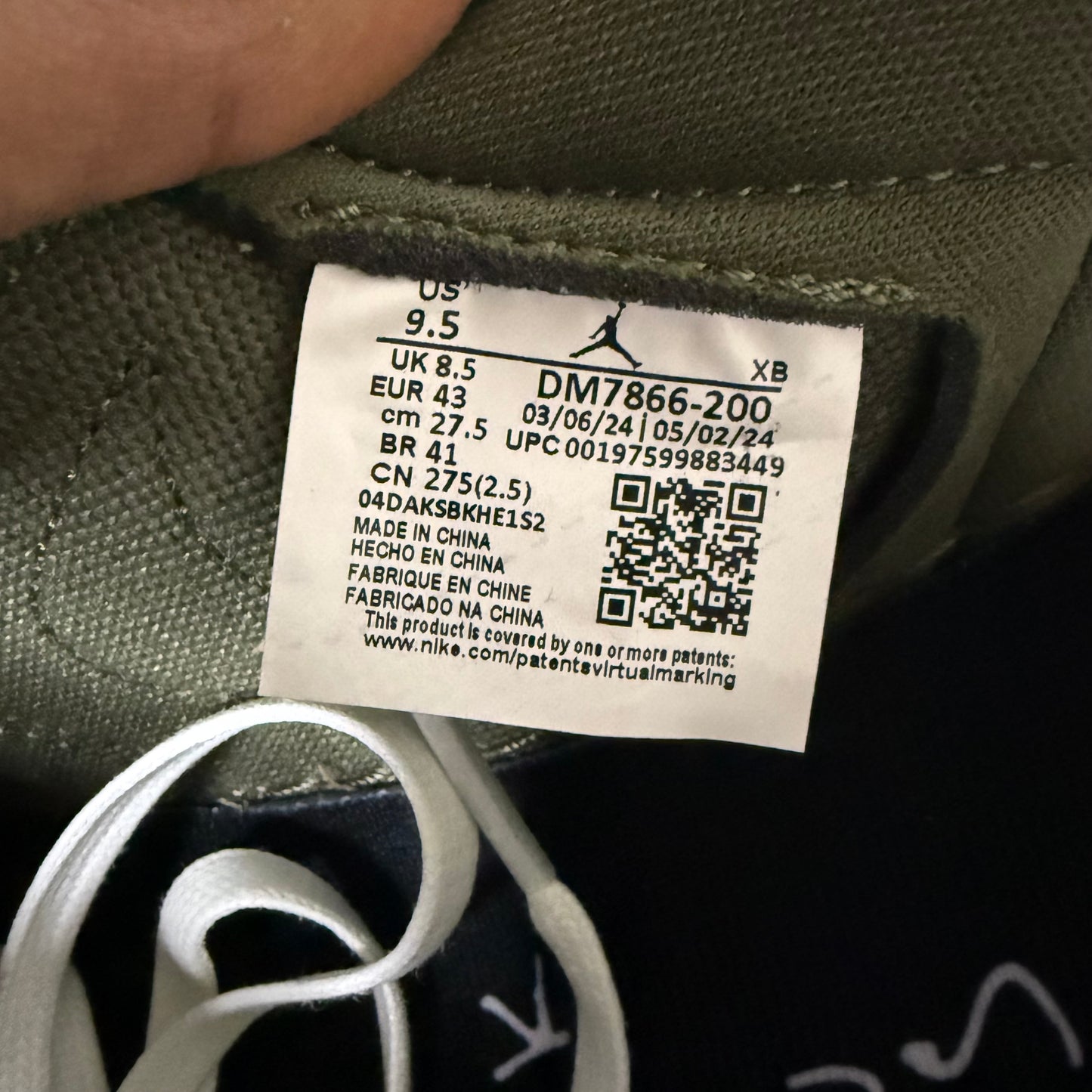 Jordan 1 Low Travis Scott Medium Olive