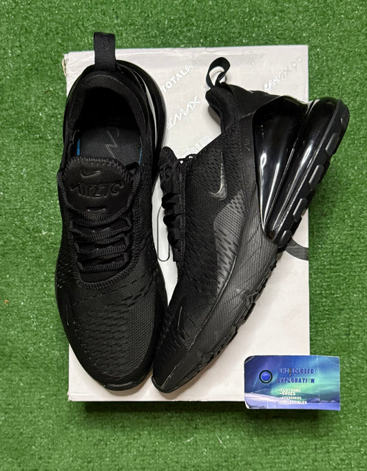 Nike Air Max 270 Triple Black 9 Men/10.5 Women “Preowned”