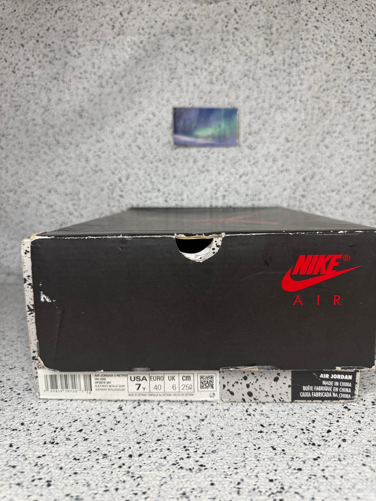 Jordan 5 Black Metallic Reimagined 7 Youth “Preowned”