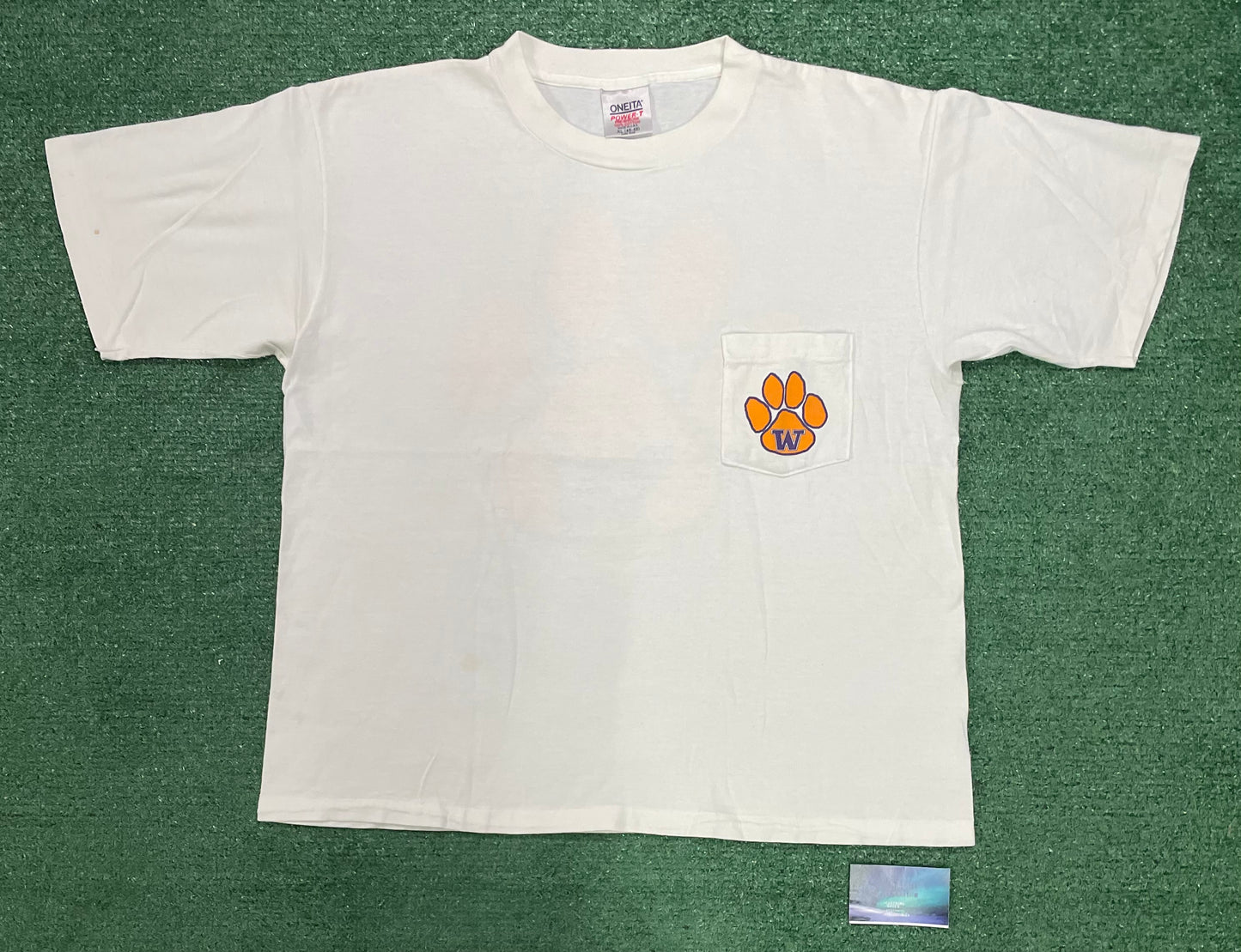 Vintage 1990s UW University of Washington huskies Pawprint tee