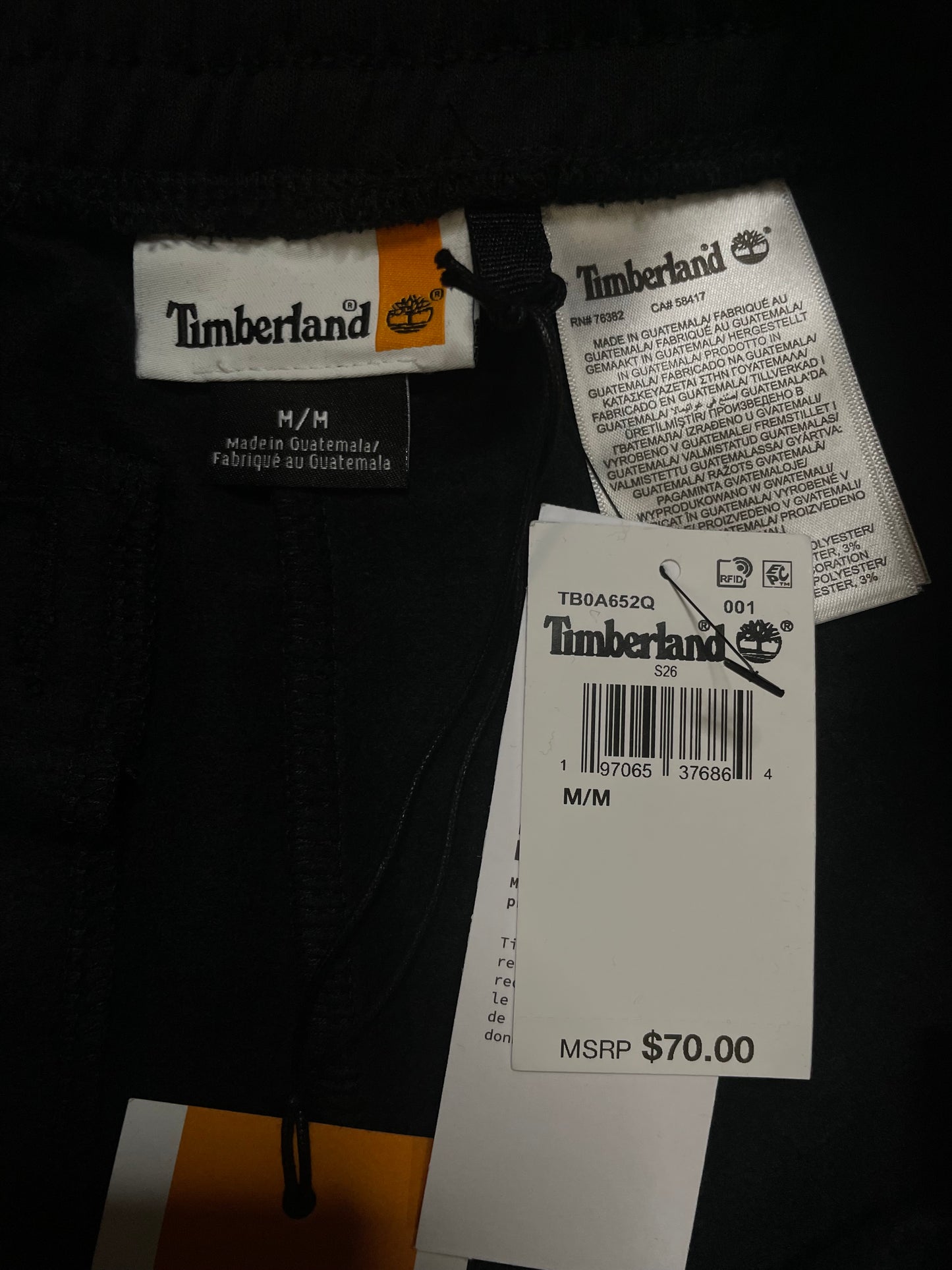 Timberland black spellout sweatpants