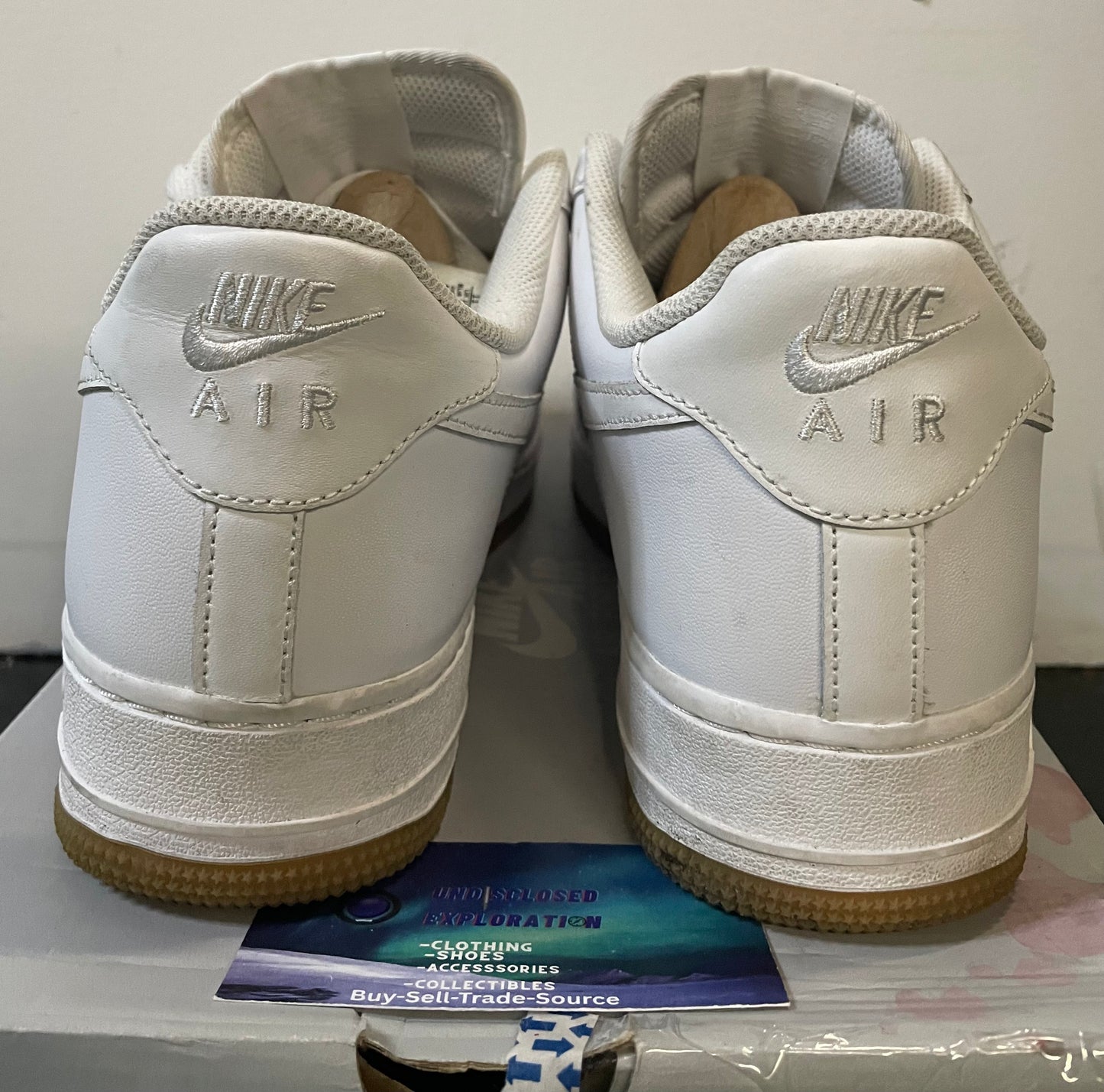 Nike Air Force 1 low white gum size 11men/12.5women