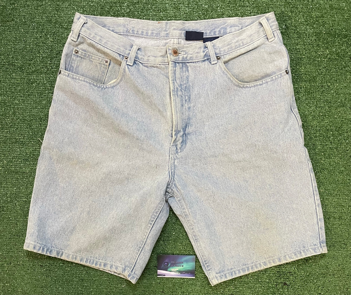 Vintage 1990s Route 66 light wash Jean shorts